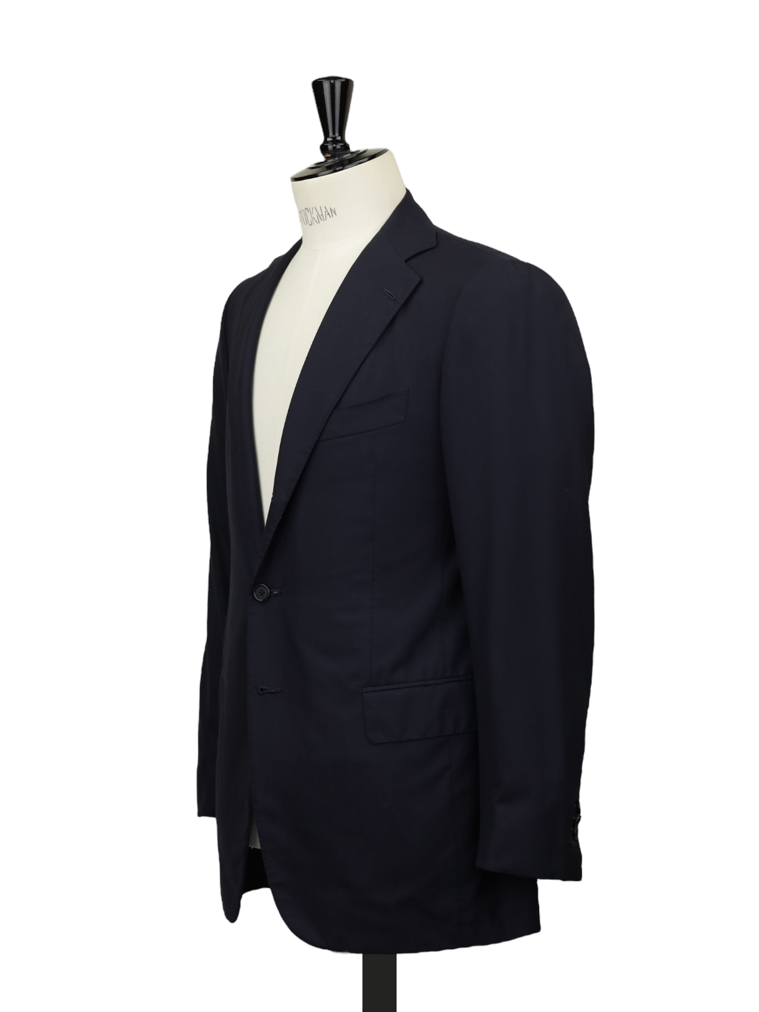 Luigi Borrelli Navy Extrafine-Wool Micro-Herringbone Suit