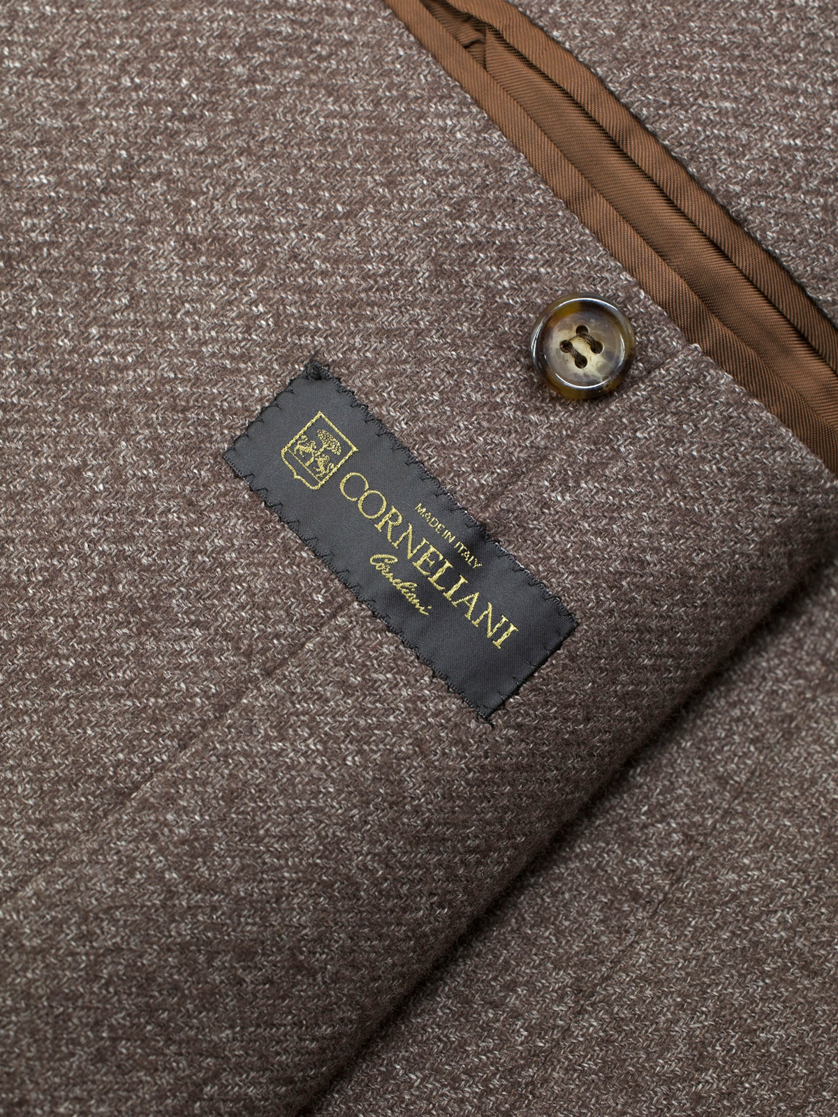 Corneliani Brown Wool, Cotton, Angora & Cashgora Country Jacket