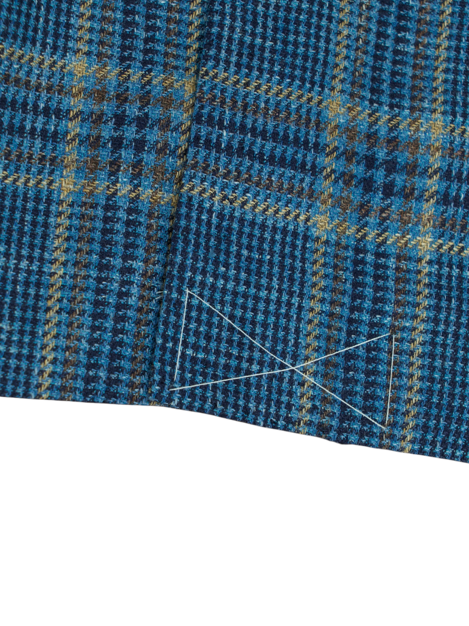 Cesare Attolini Turquoise Double-Breasted Cashmere, Silk & Linen Checkered Jacket