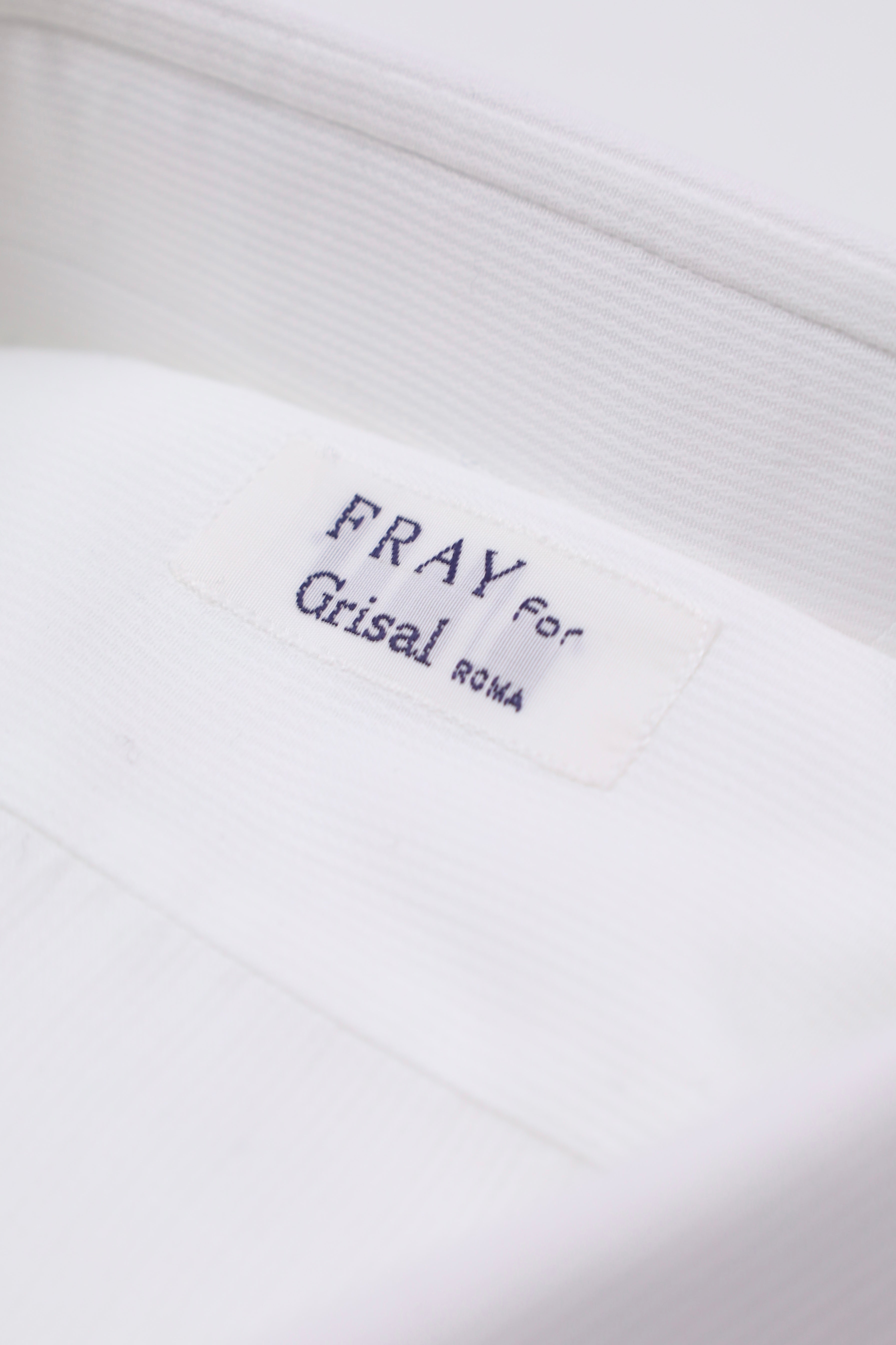 Fray White Cotton Micro-Stripe Shirt