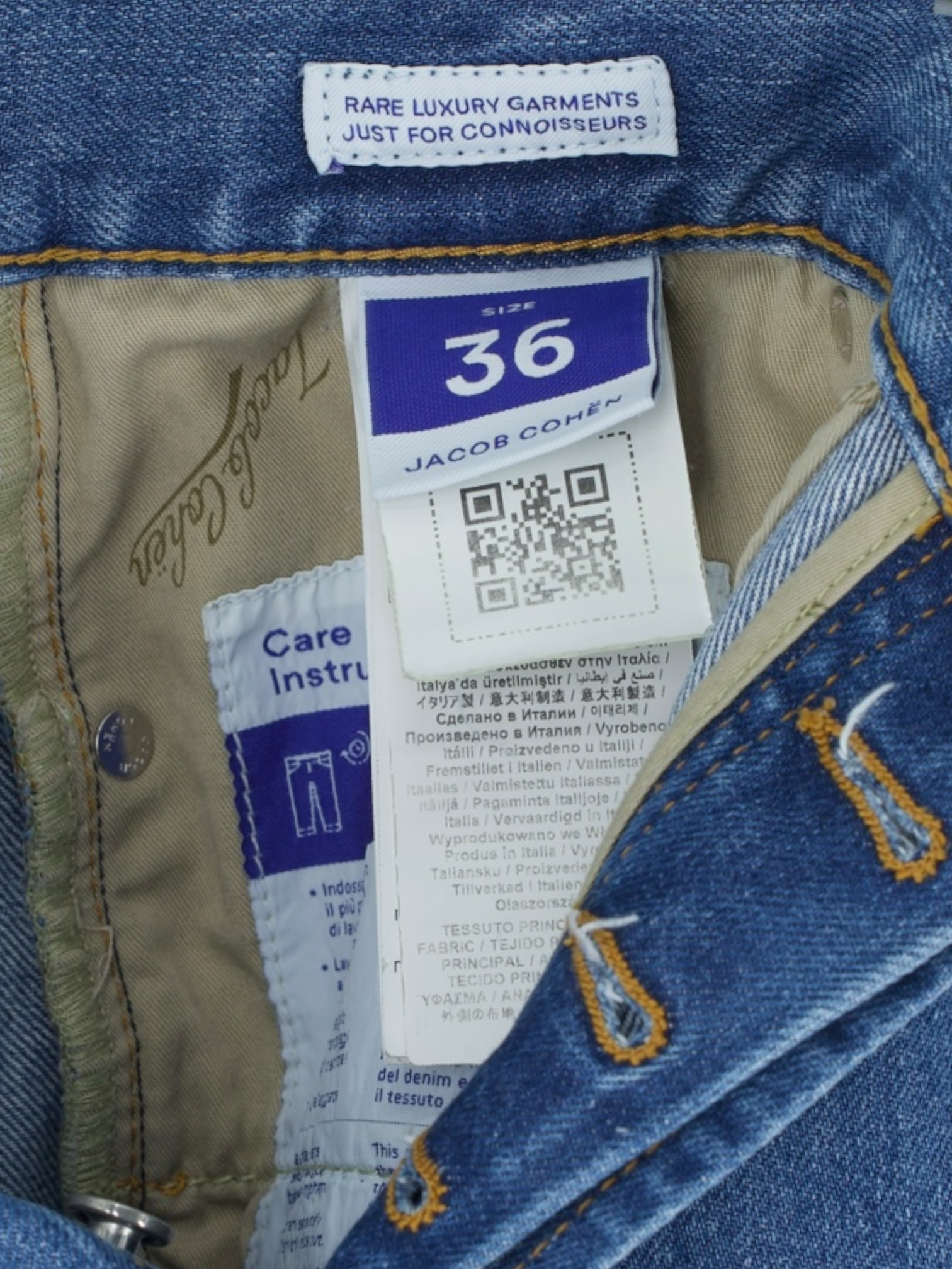 Jacob Cohen Blue Cotton Twill Sean Jeans