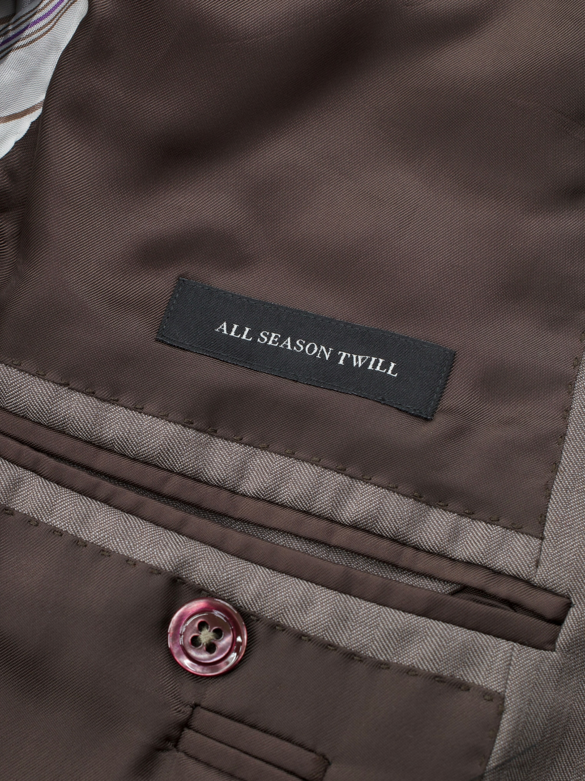 Ermenegildo Zegna Warm Taupe 4-Seasons Trofeo-Wool Herringbone Suit