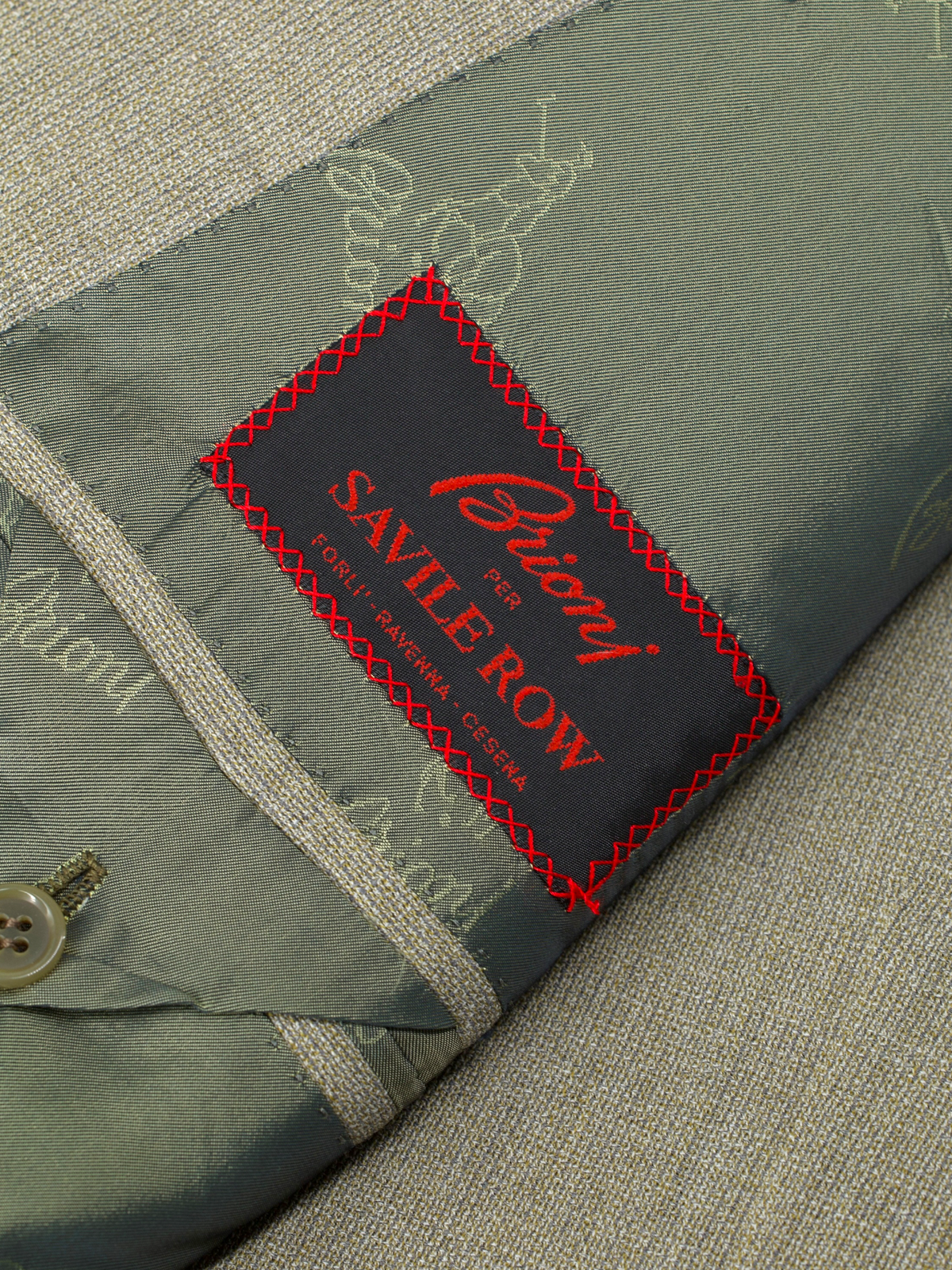 Brioni Sage Grey Wool Summer-Hopsack Chigi Jacket