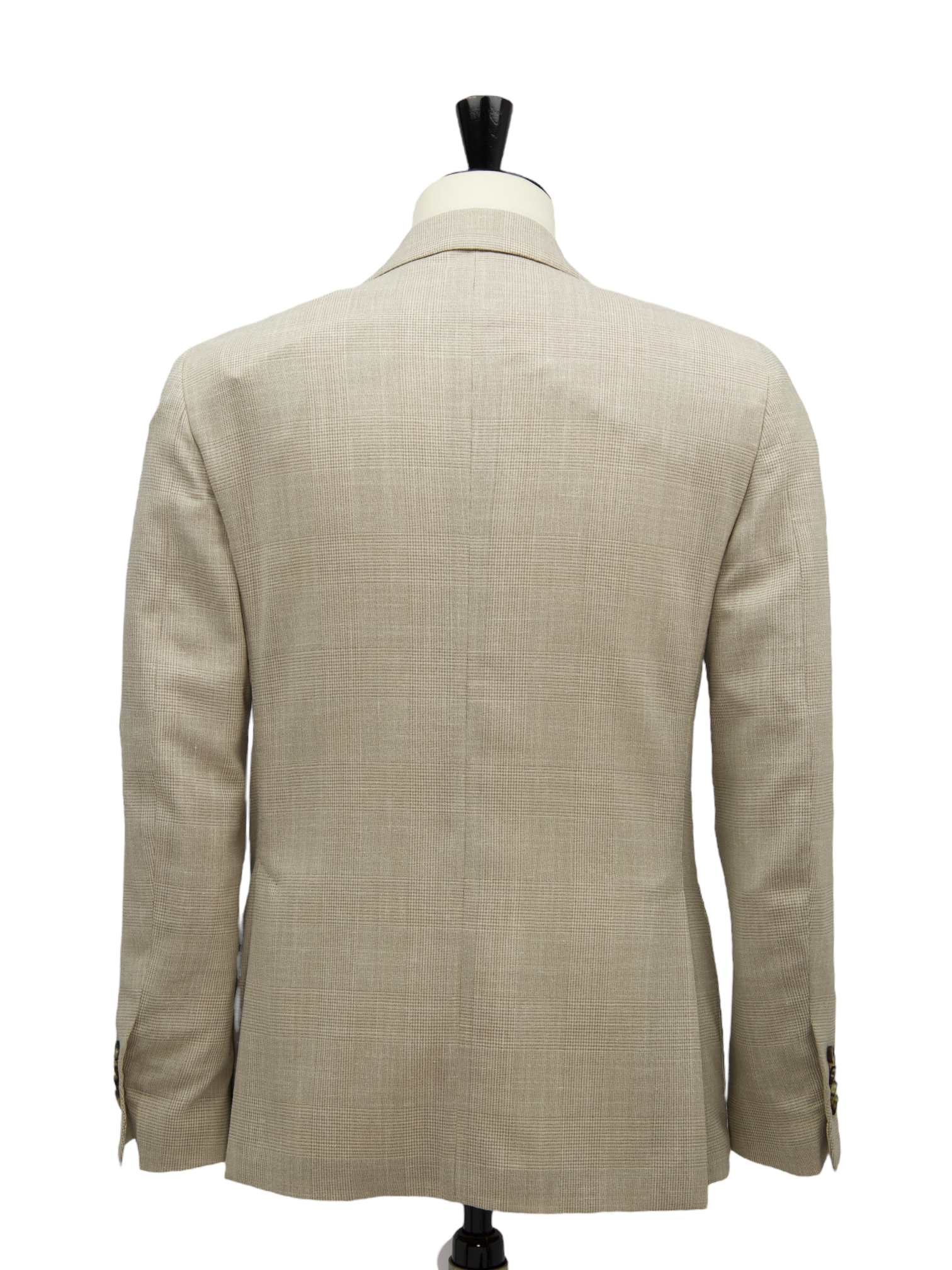Lardini Taupe Wool, Silk & Linen Prince of Wales Jacket