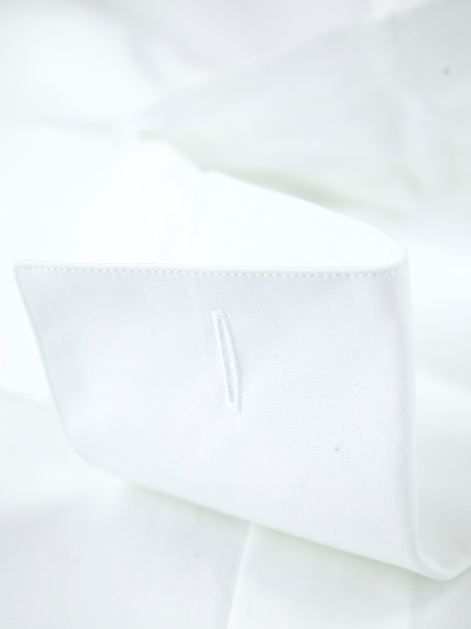 Corneliani White Wing-Collar Cotton Eveningwear Shirt