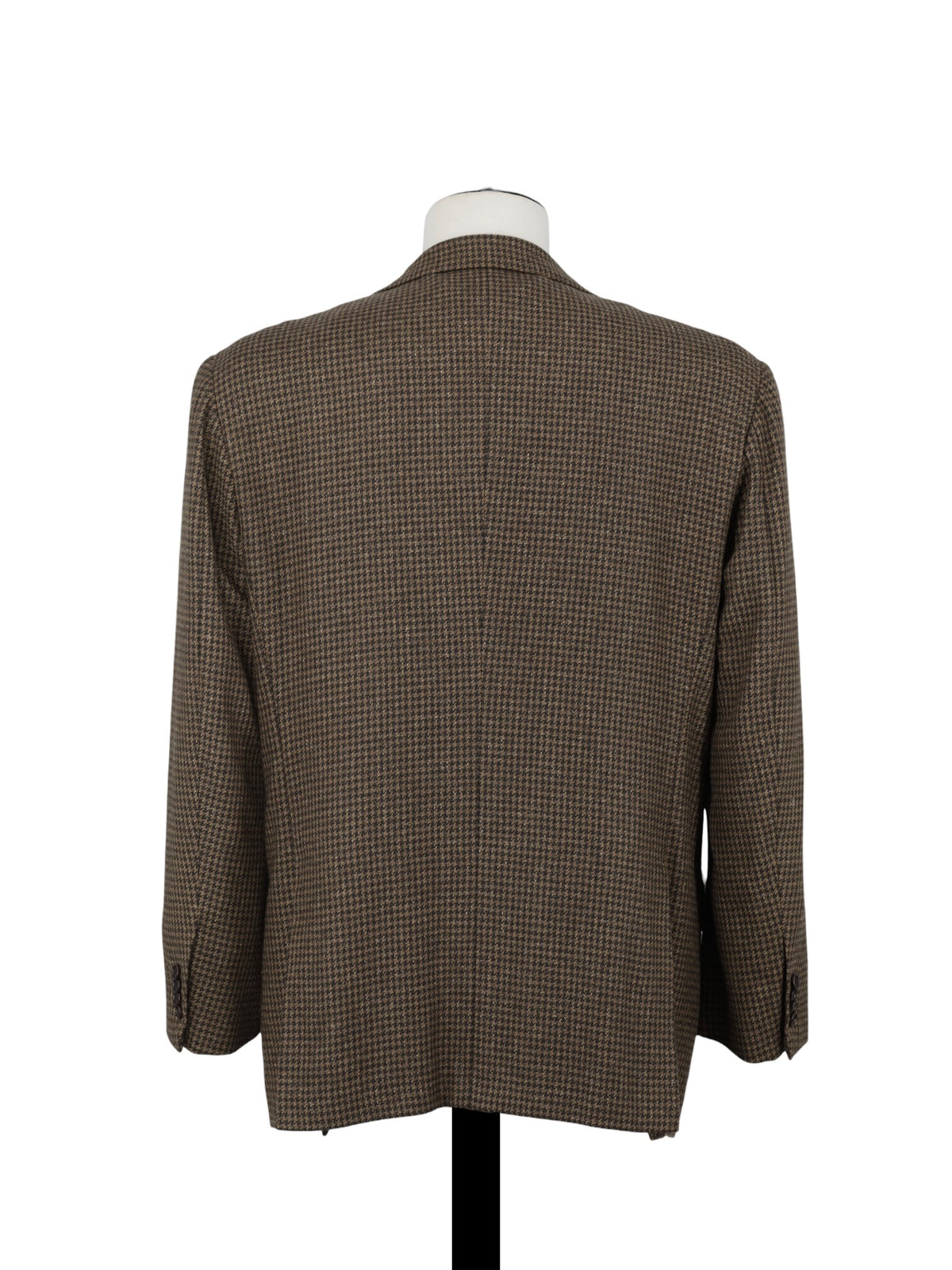 Kiton Brown Vintage Cashmere & Silk Pied de Poule Jacket