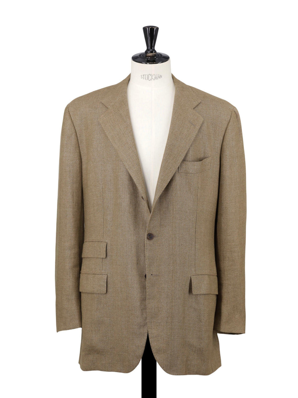 Cesare Attolini Light Brown Heavyweight-Linen Sartorial Summer Jacket