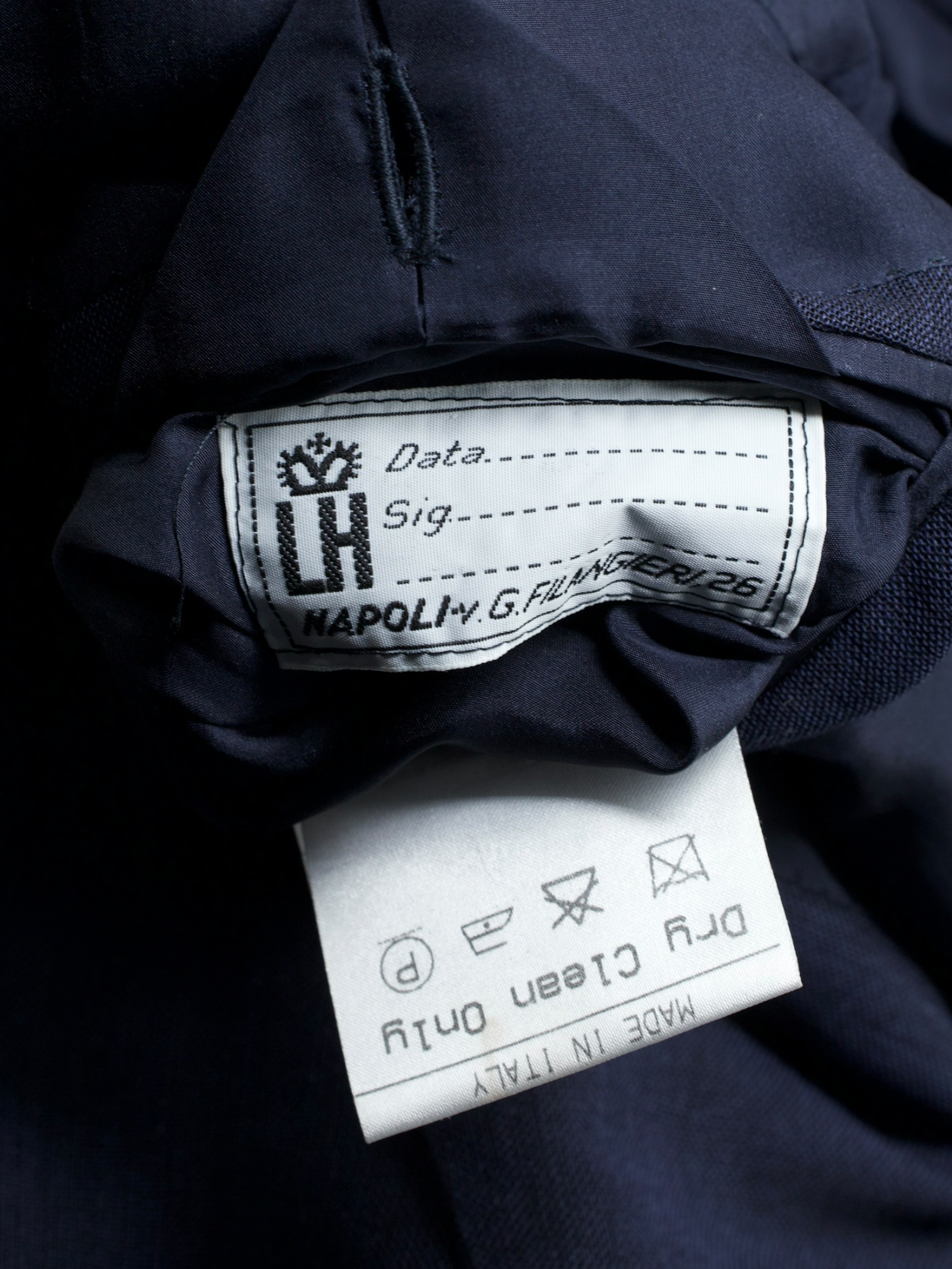Rubinacci Dark Blue Wool & Mohair Hopsack Jacket