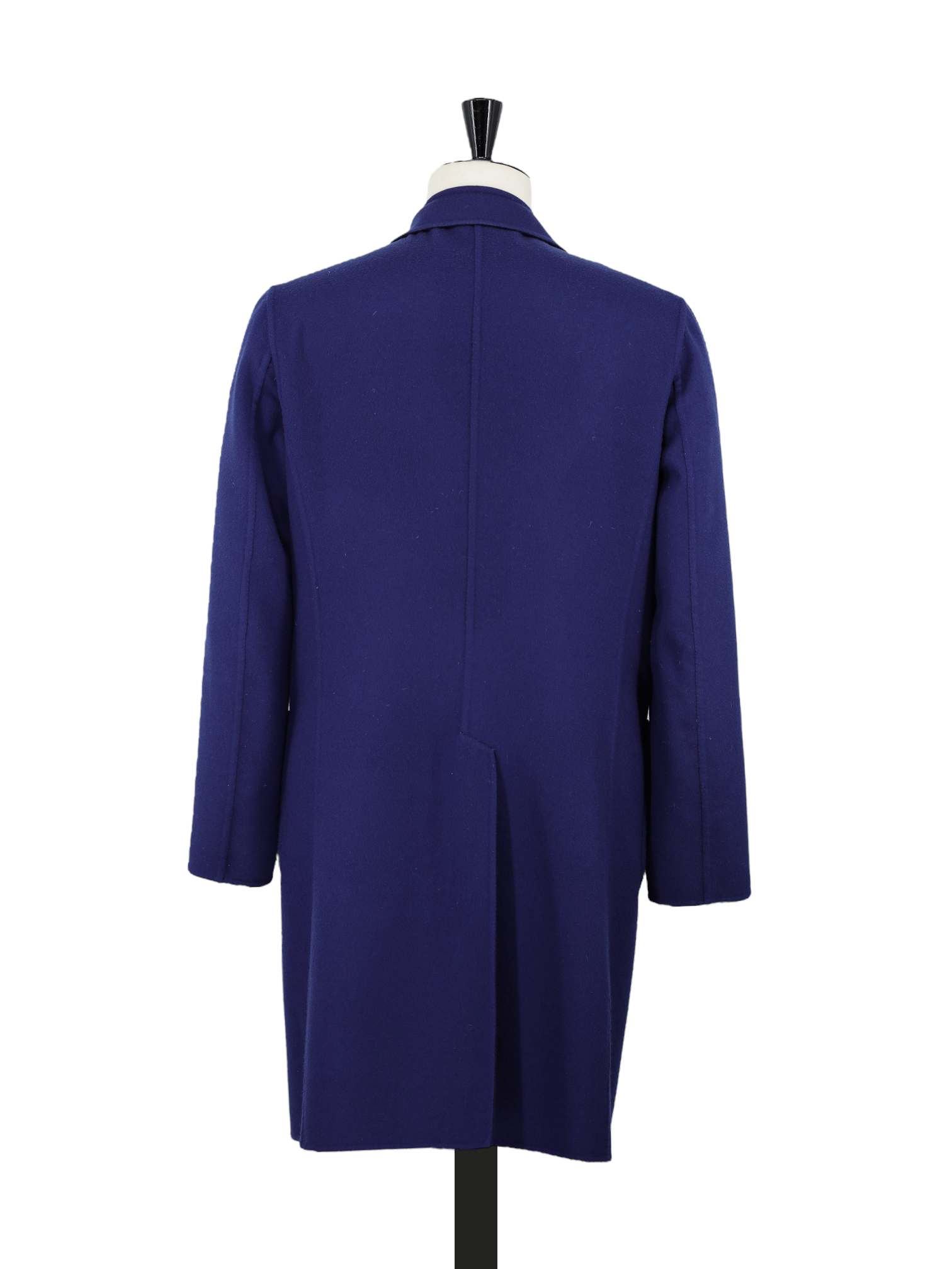 Lardini Navy Double-Faced "Capolavoro" Wool Unlined Overcoat