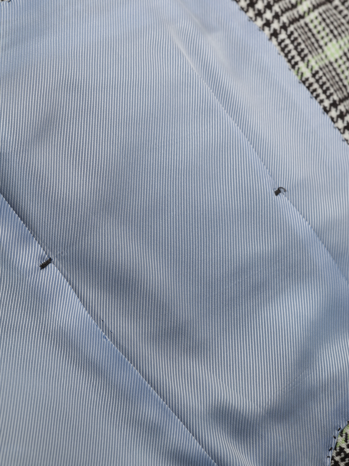 Luigi Borrelli Grey & Light Green Pure Cashmere Prince of Wales Jacket