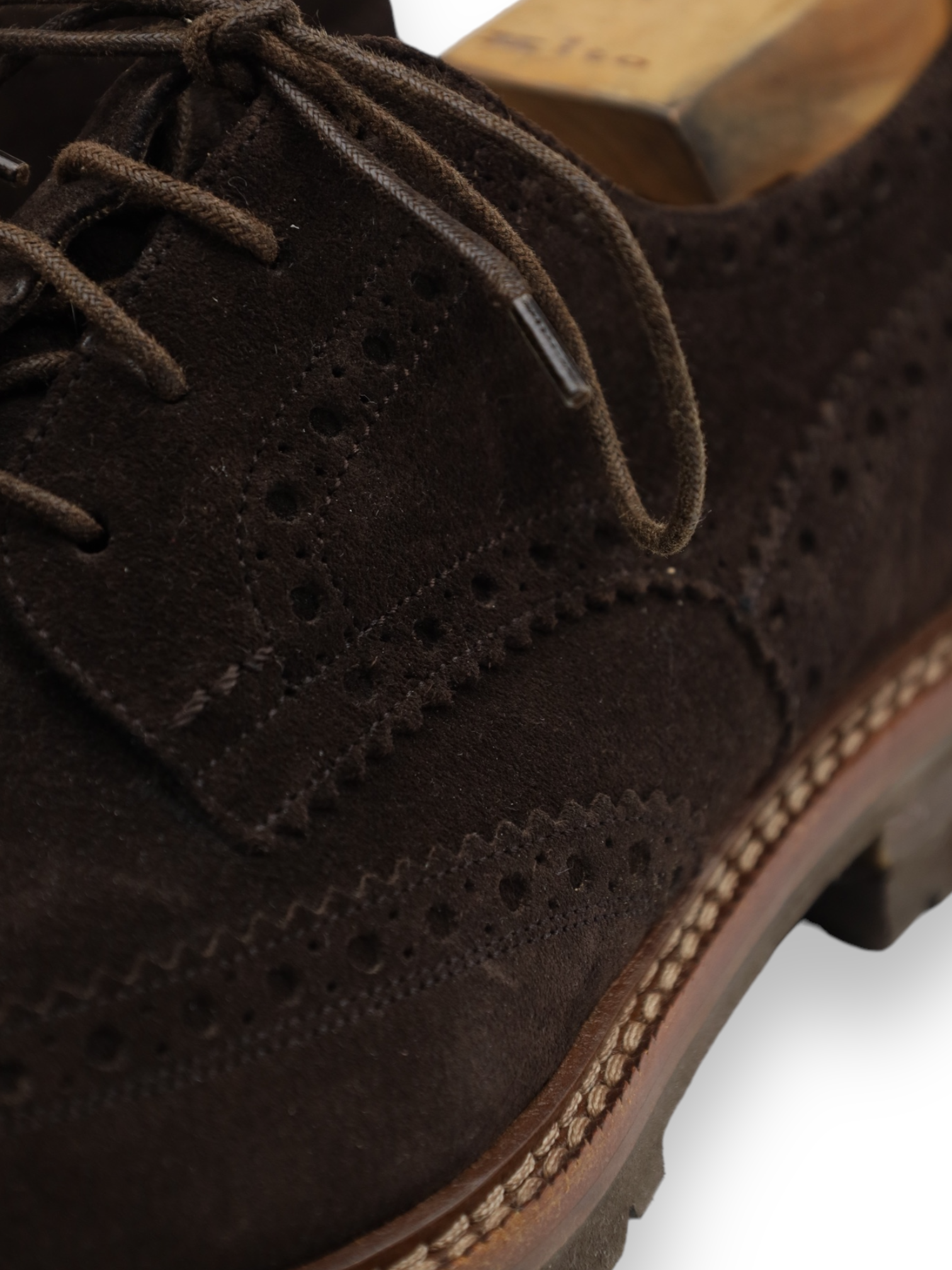 Kiton Brown Suède Urban Commando Derby Shoes