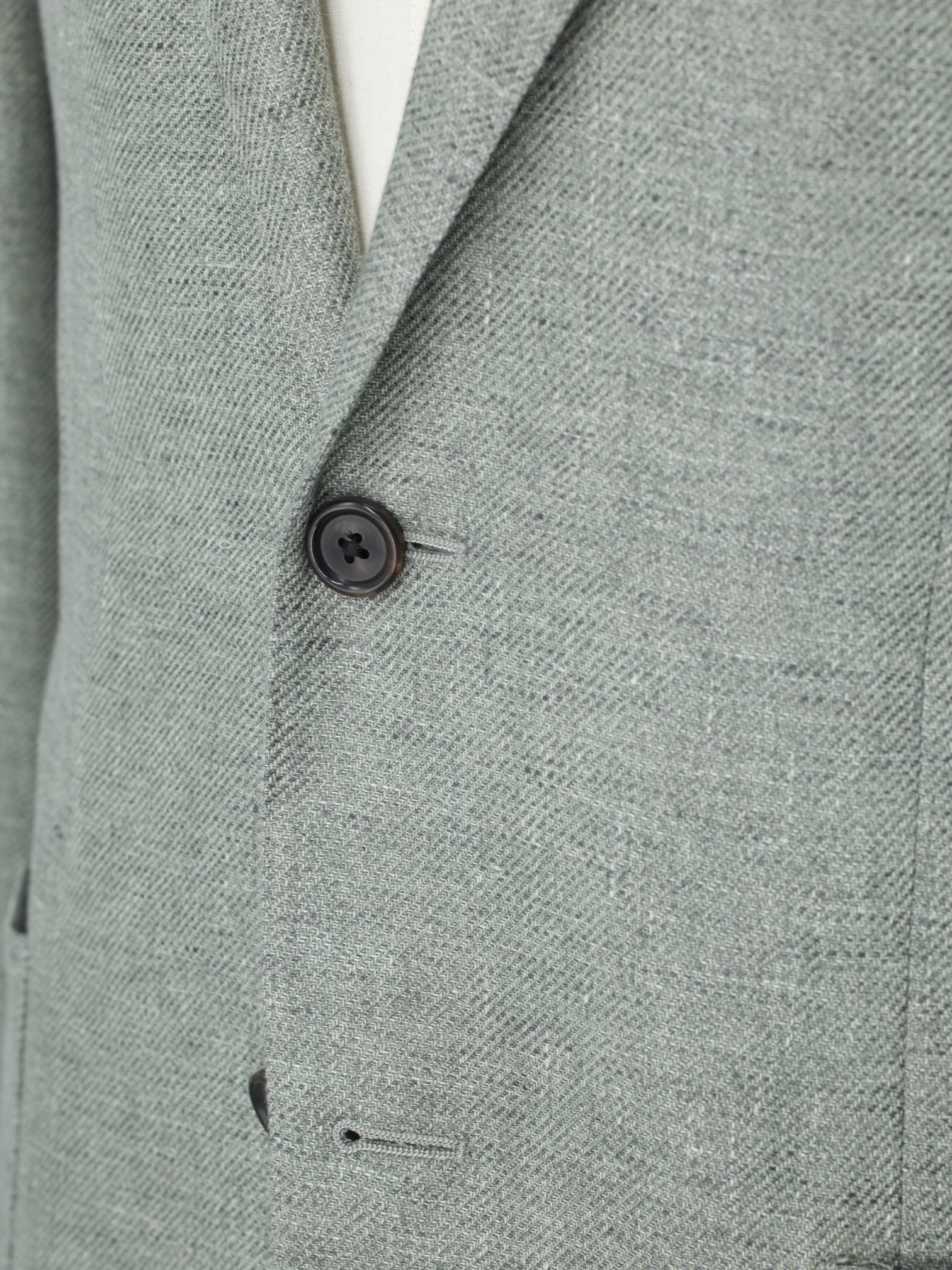 Corneliani Sage Green Linen & Lyocell Twill Summer Jacket