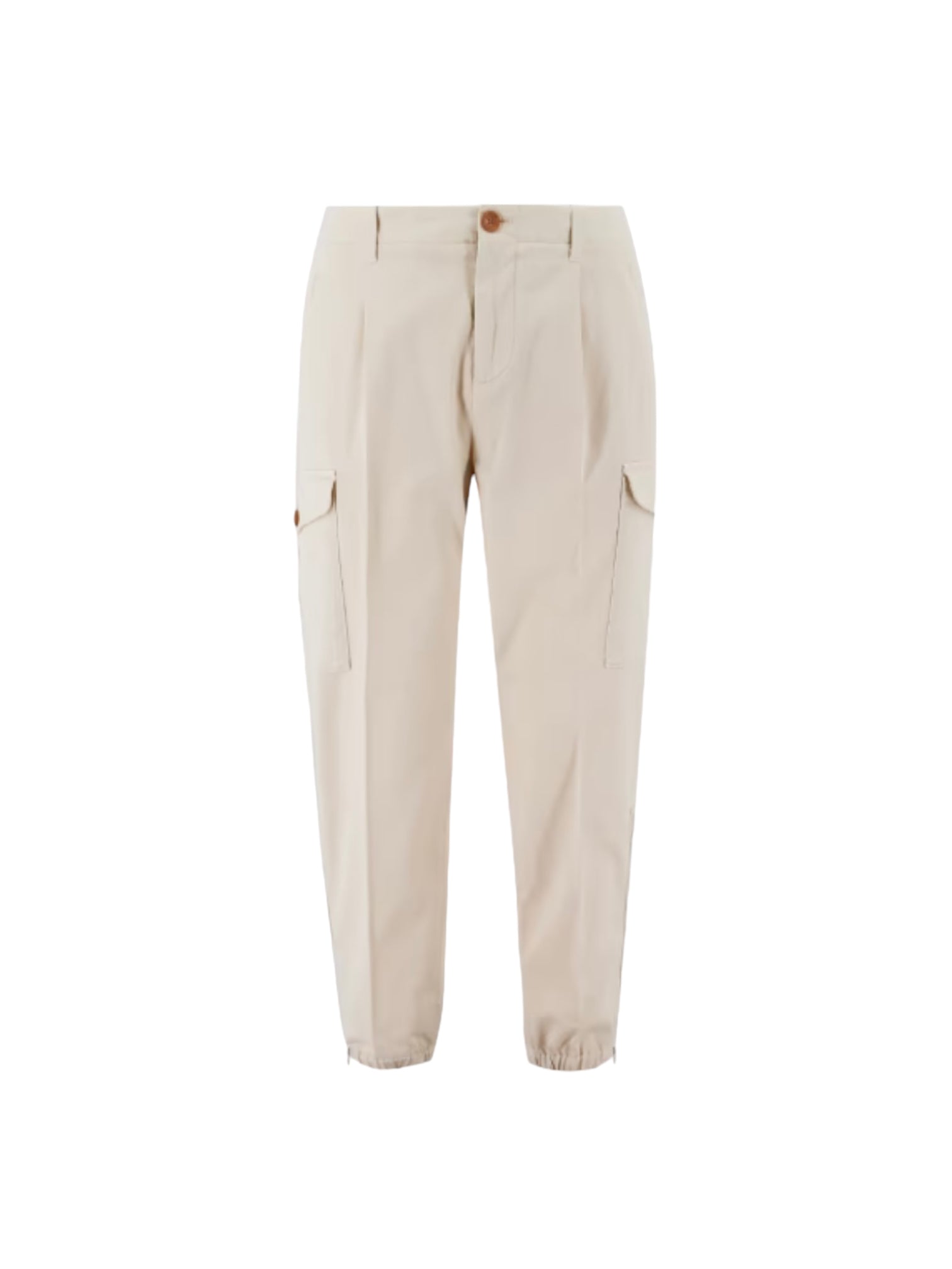 Brunello Cucinelli gebroken witte cargobroek