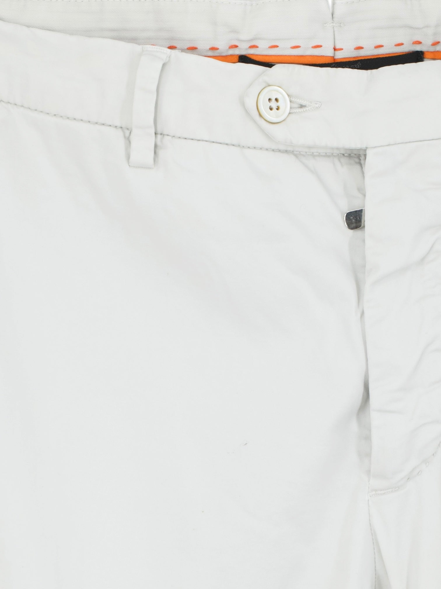 Marco Pescarolo Ecru Cotton & Elastane Plain Chino