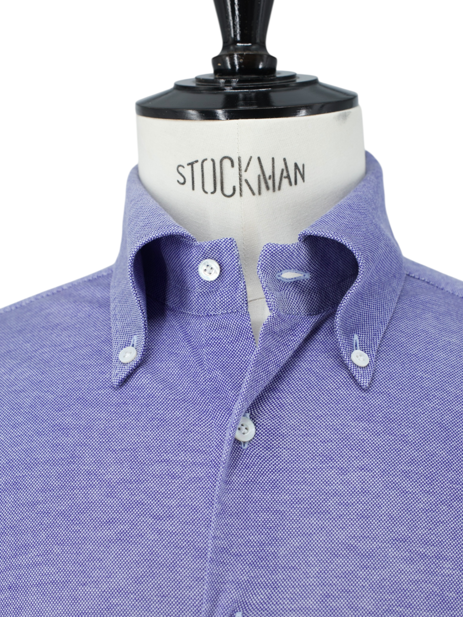 Fray Periwinkle Blue Cotton Piqué Button-Down Collar Shirt