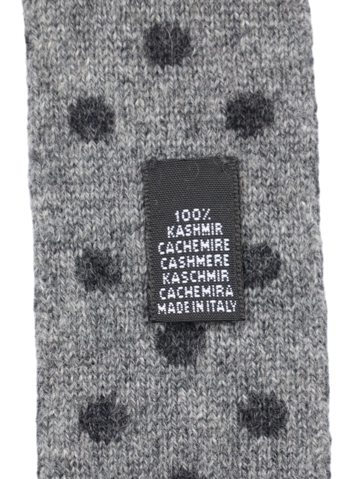 Kiton Anthracite & Grey Reversible Knitted Cashmere Tie
