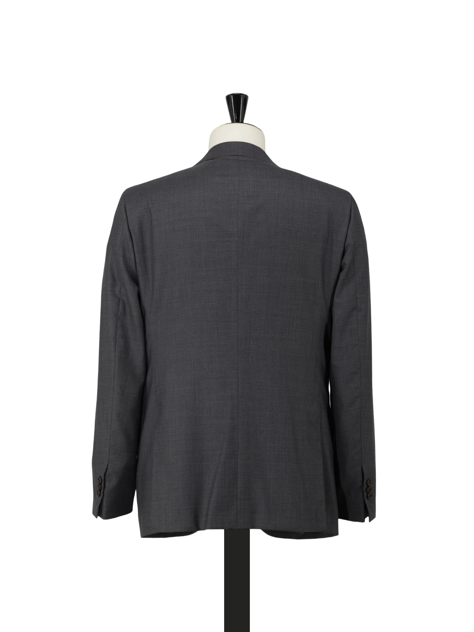 Kiton Dark Grey "Diamante Blue" Wool Sharkskin Suit