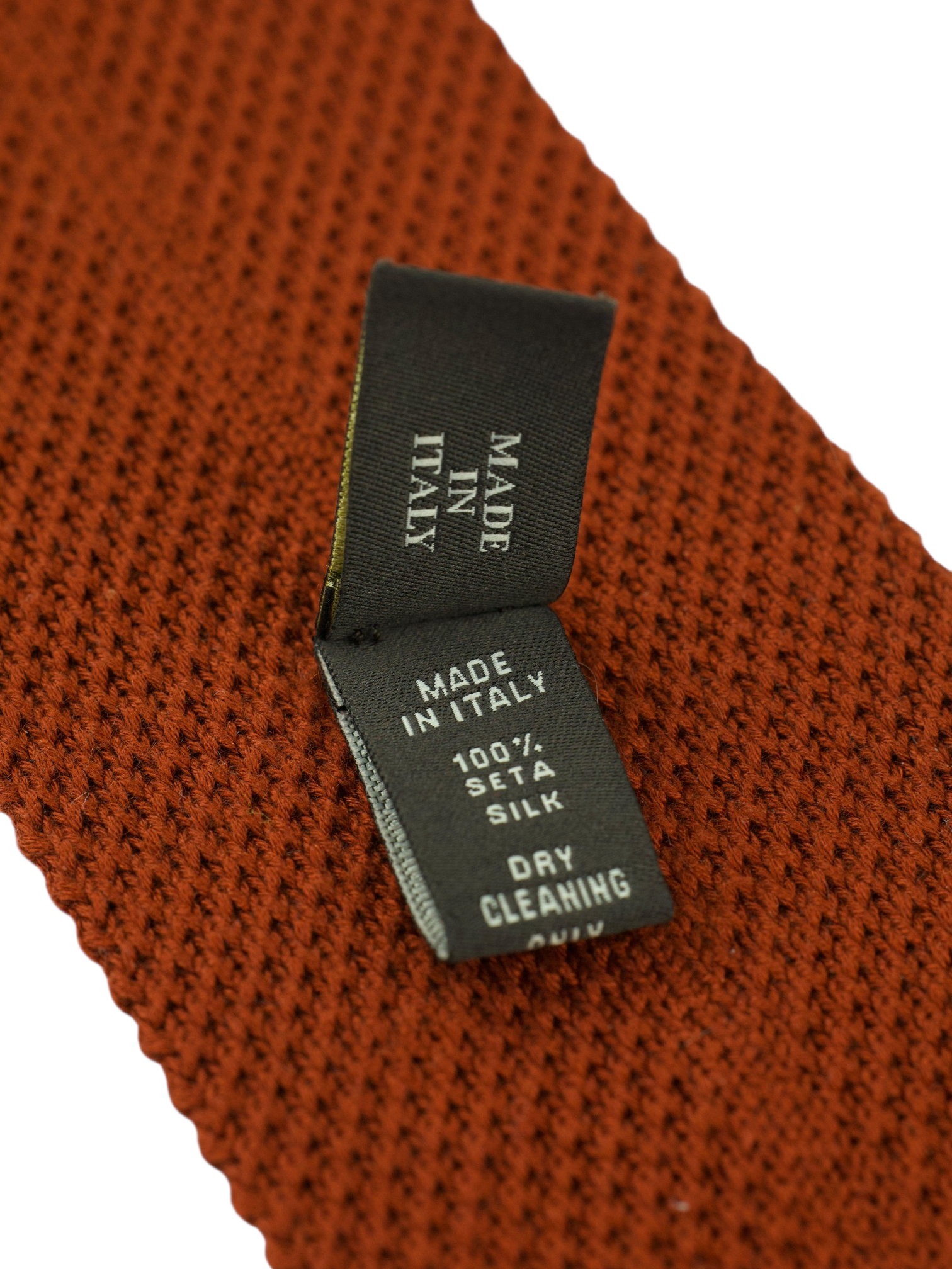 Loro Piana Terracotta Silk-Knitted Tie