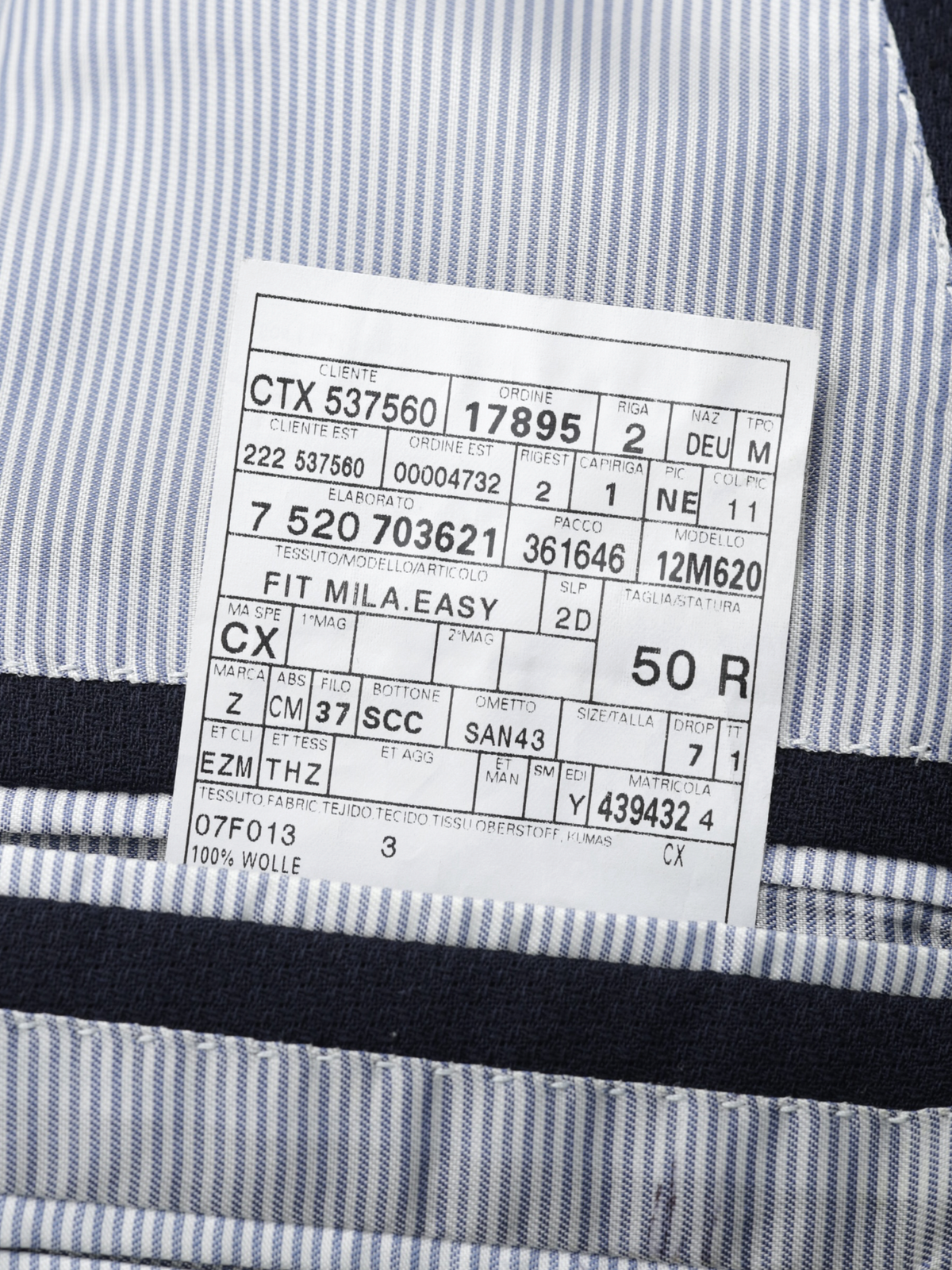 Ermenegildo Zegna Navy Double Breasted "Cool-Effect" Wool Milano Easy Jacket