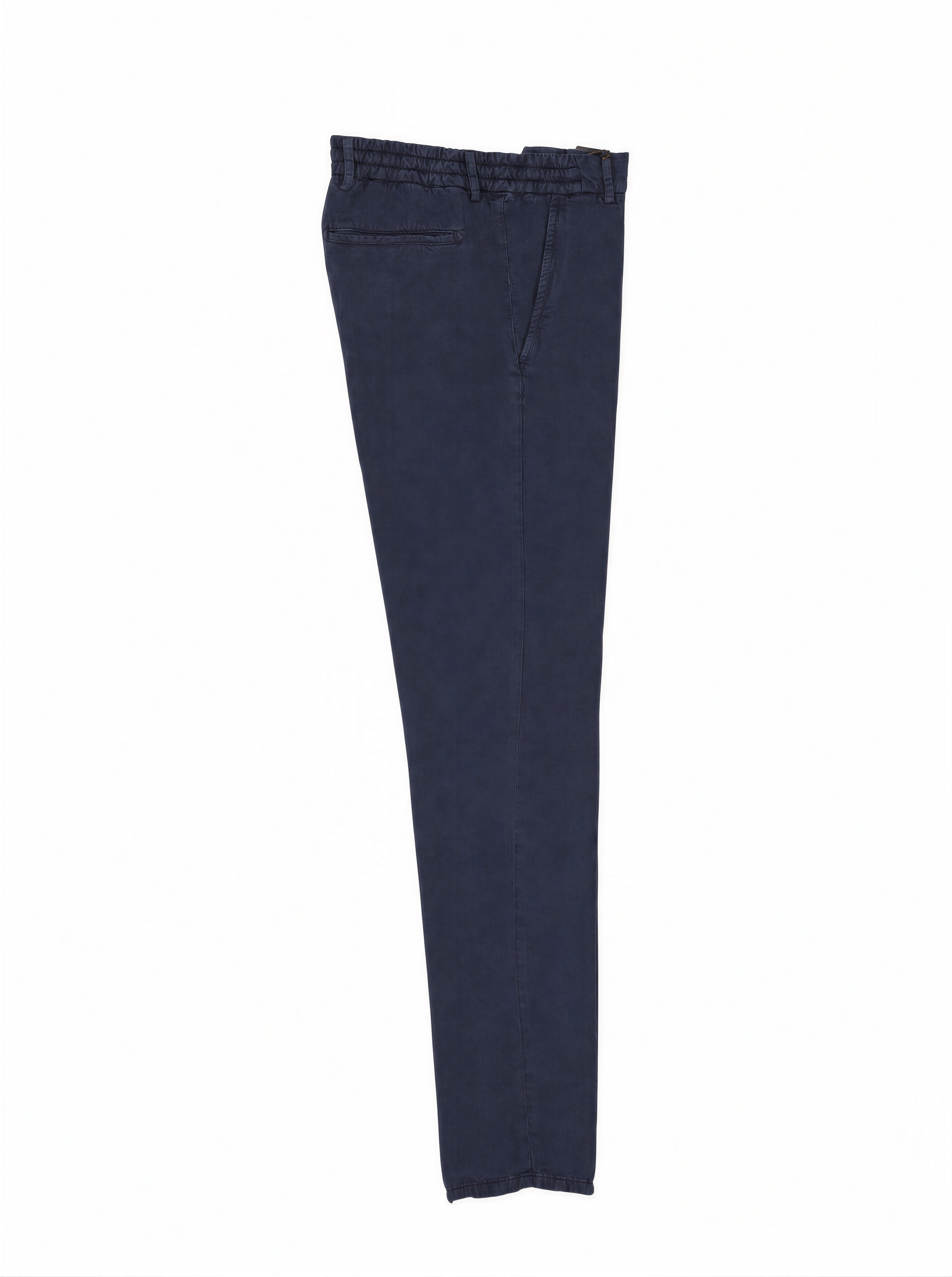 Berwich Navy Lyocell & Linen Drawstring Trousers
