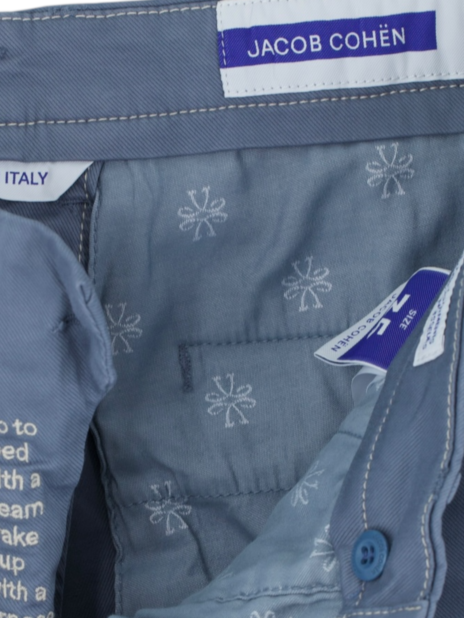 Jacob Cohen Steel Blue Cotton, Lyocell & Stretch Bobby 5-Pocket Chino