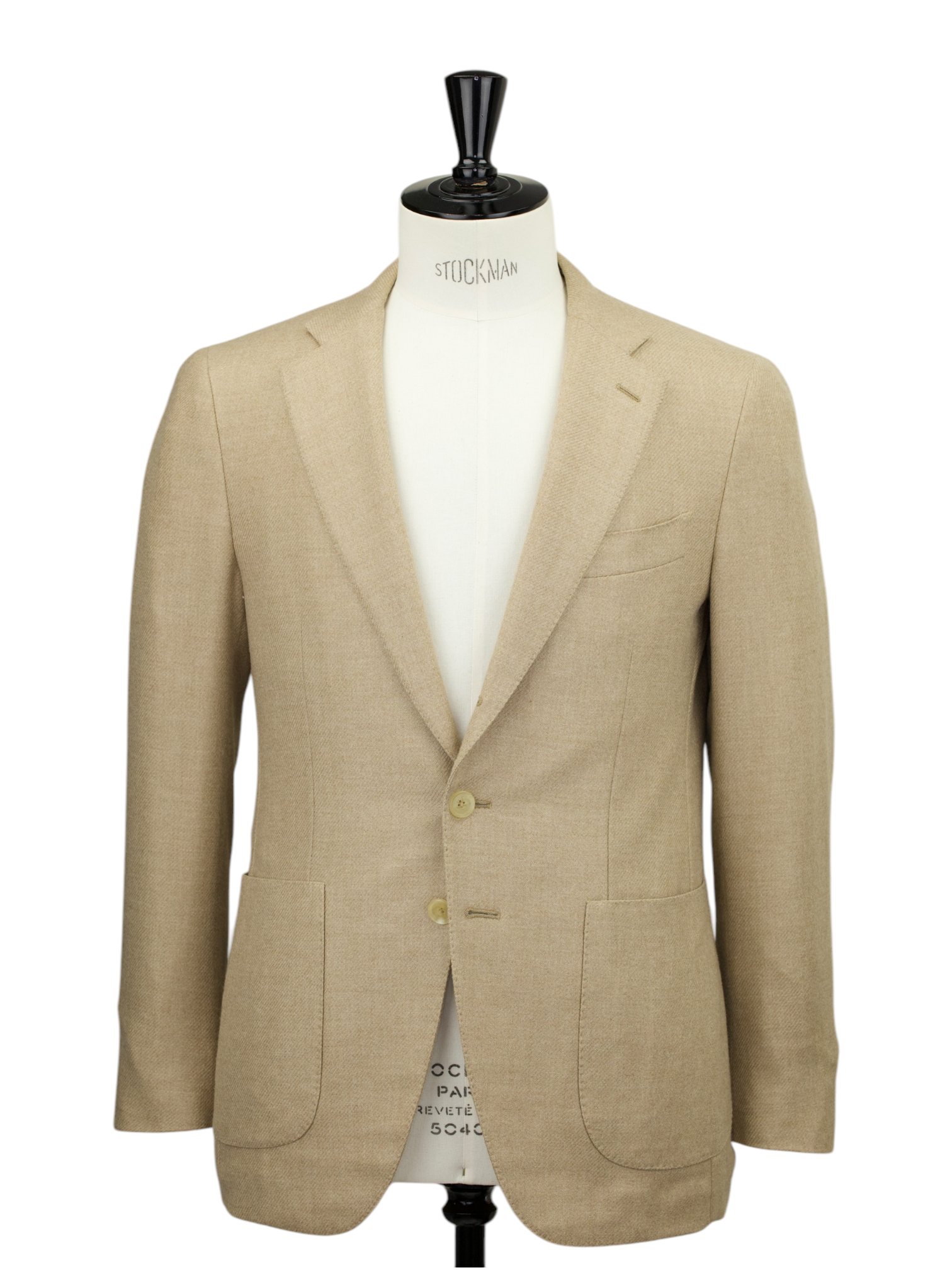 Isaia Camel Brown Wool & Cashmere Twill Jacket