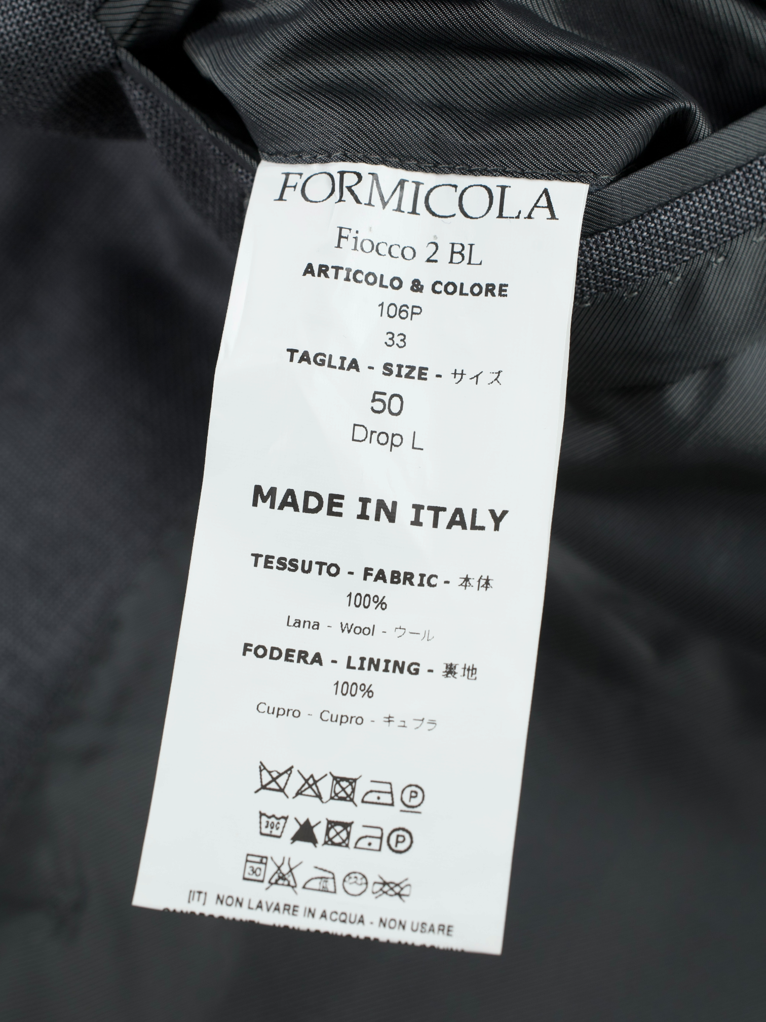 E. Formicola Dark Grey Double-Breasted Fine-Wool Lungo Suit