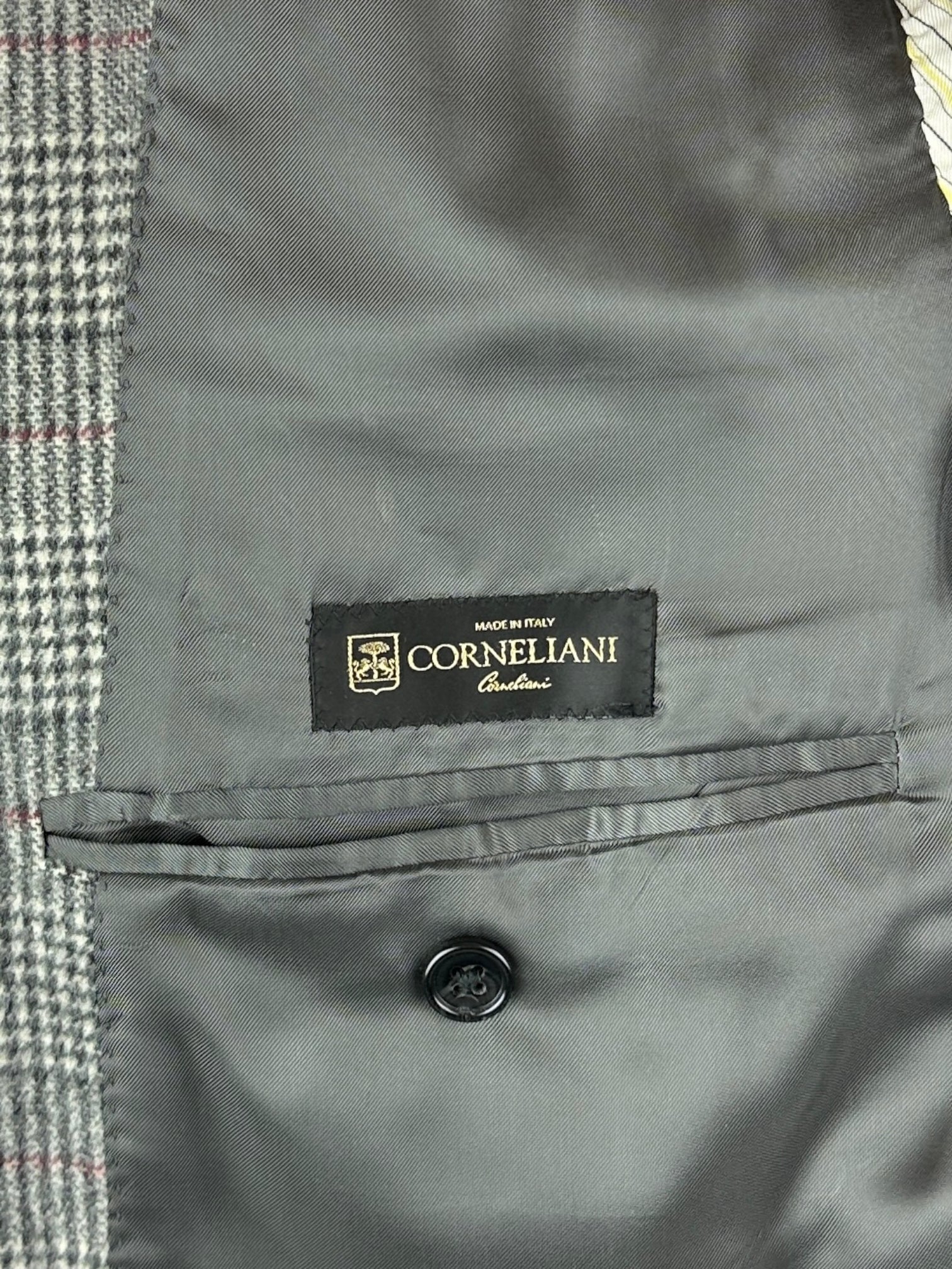 Corneliani Grey Flannel Prince of Wales Jacket
