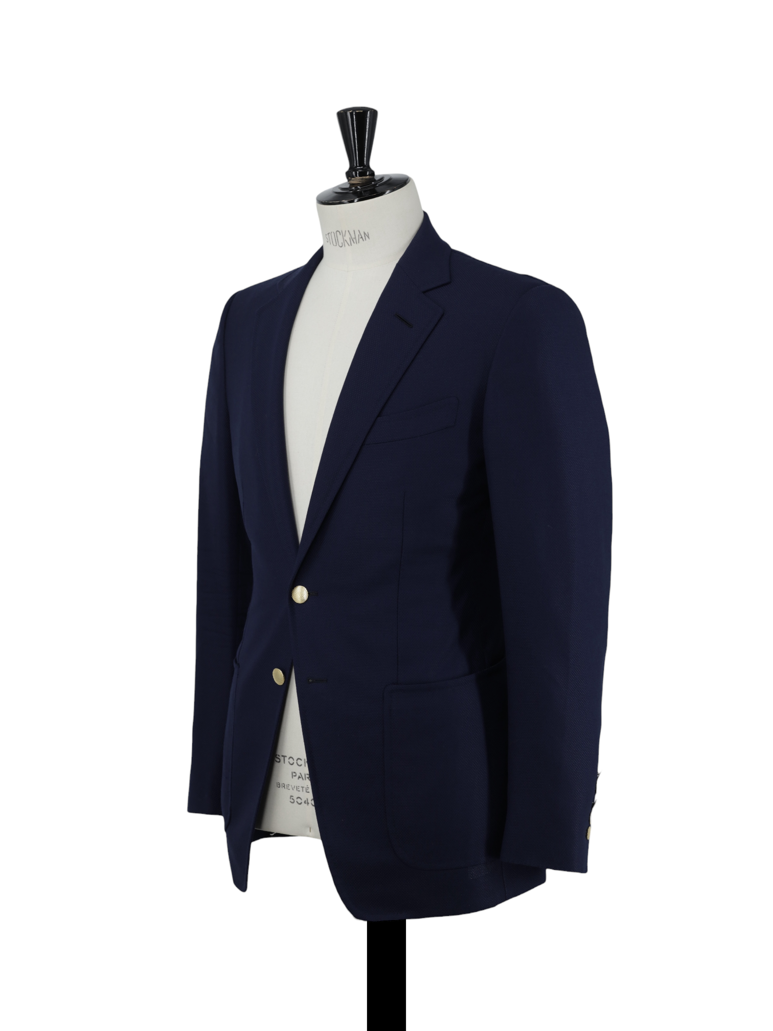 Tom Ford Marine Blue Wool & Mohair Micro-Pattern O'Connor Jacket