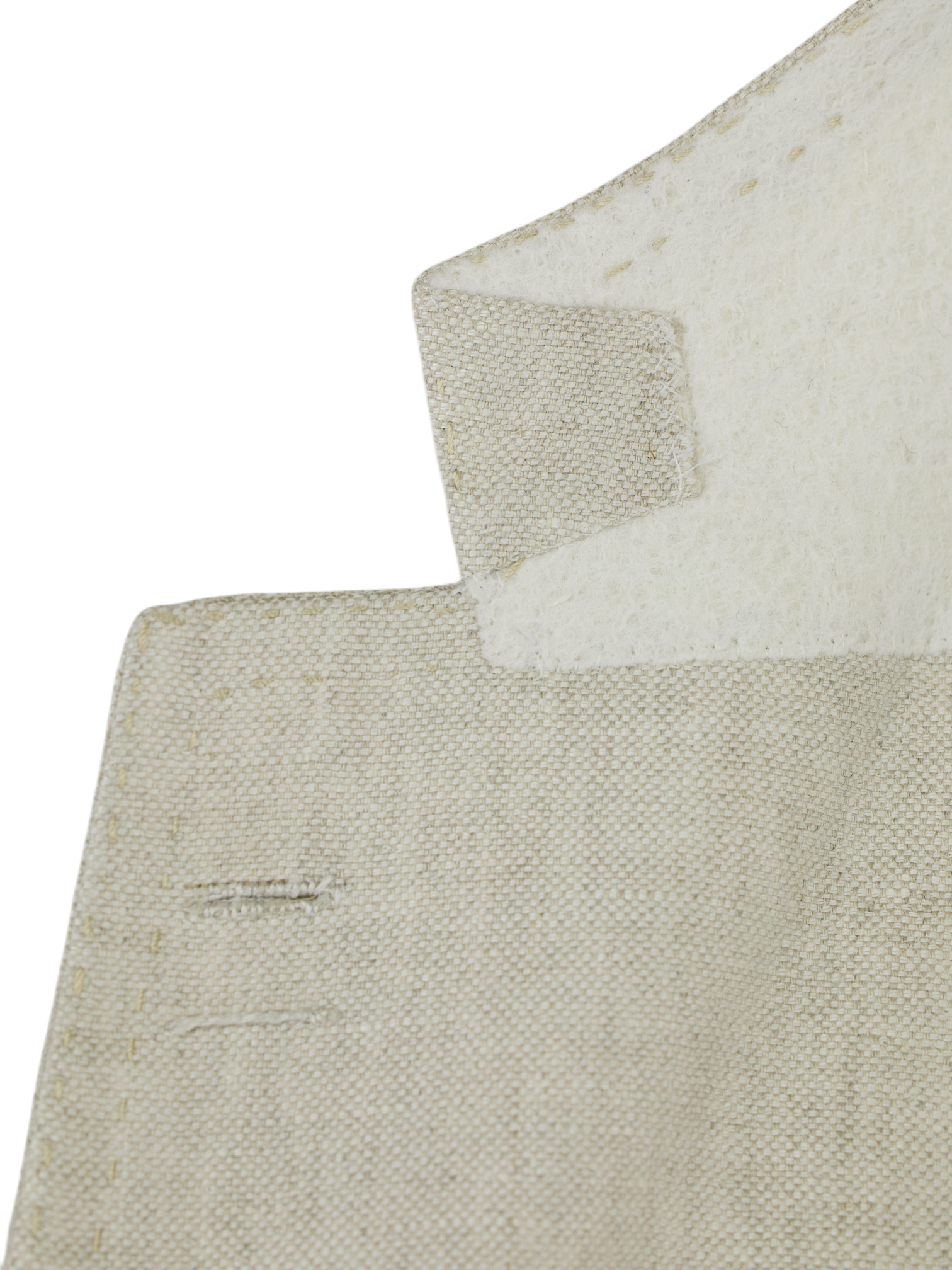 Cesare Attolini Sand Pure-Linen Pinpoint Summer Jacket