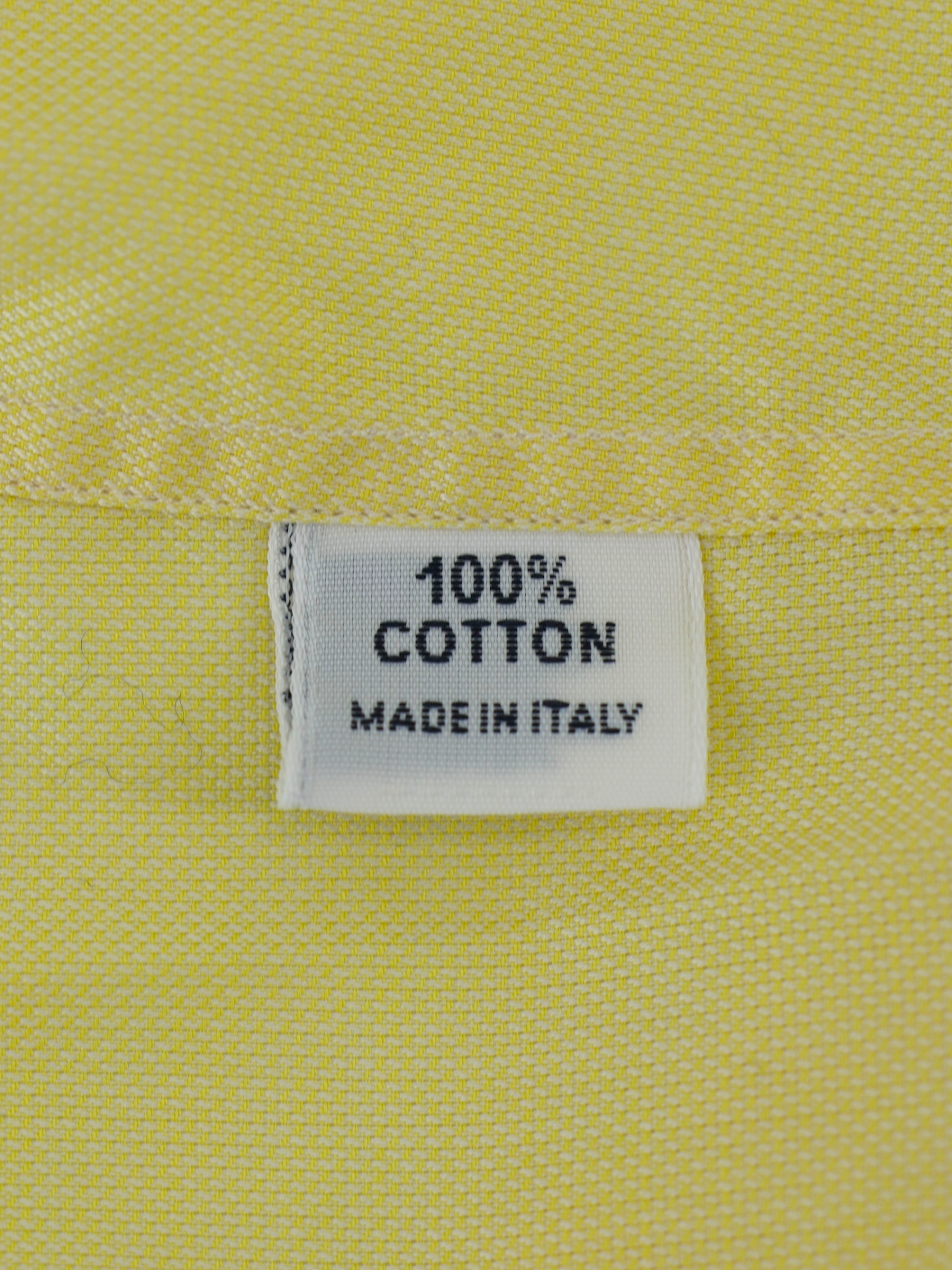 Fray Butter Yellow Cotton "Miami" One-Piece Collar Shirt