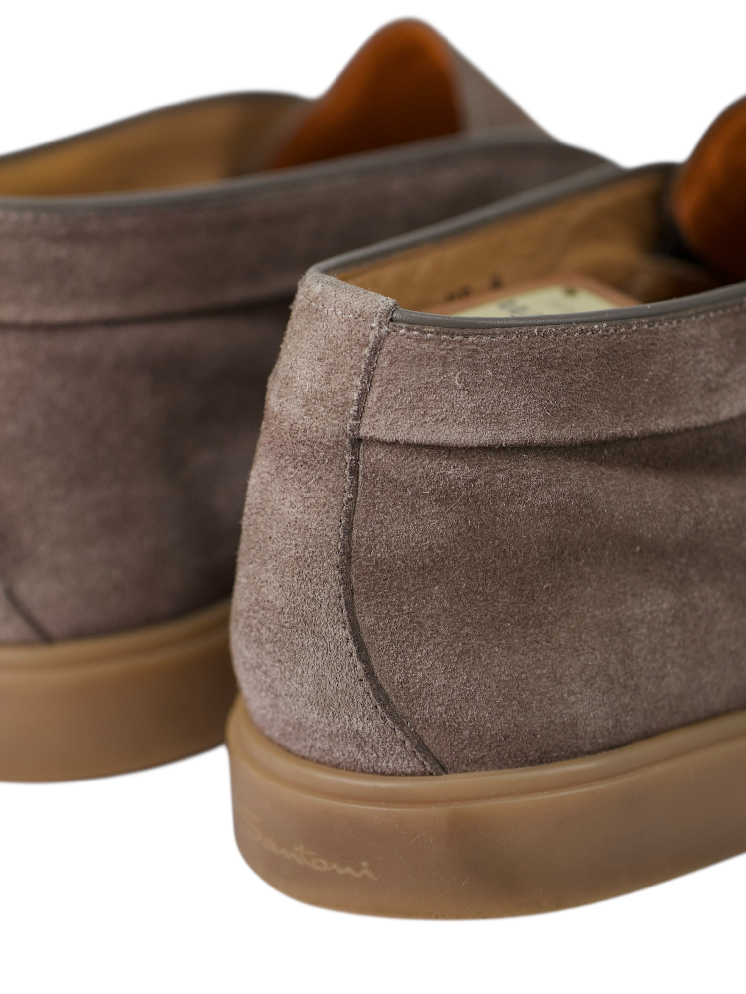 Santoni Light Grey Suede Yalta Desert Boots