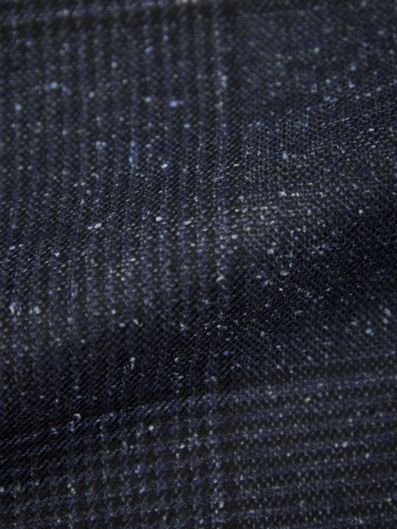 Corneliani Blue Wool & Silk Donegal Check Jacket