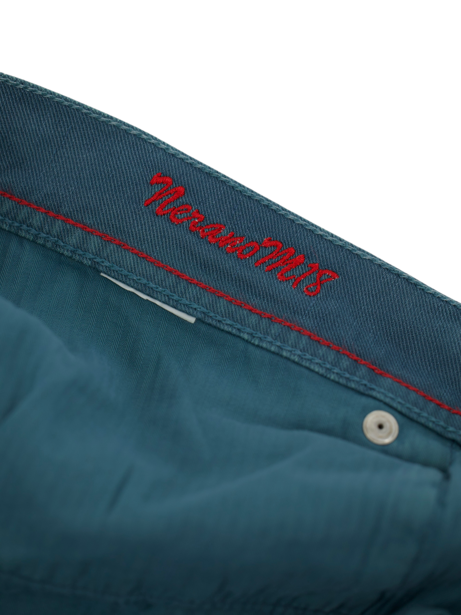 Marco Pescarolo Turquoise Cotton & Linen 5-Pocket Chino