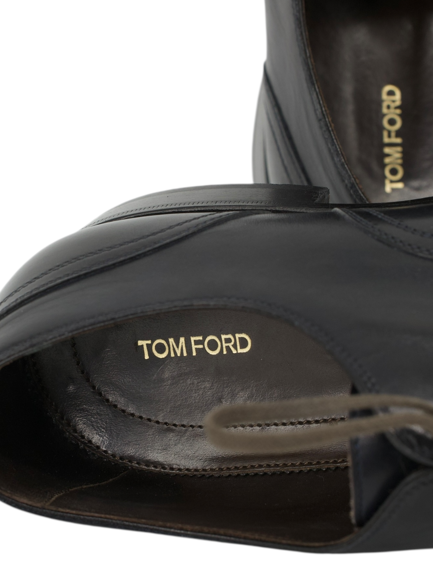 Tom Ford Black Austin Calfleather Oxford Lace-Ups