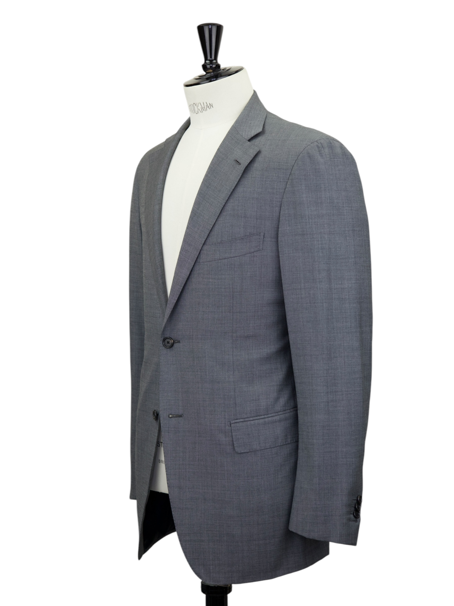 Caruso Light Grey Super 150’s Wool Sharkskin Suit