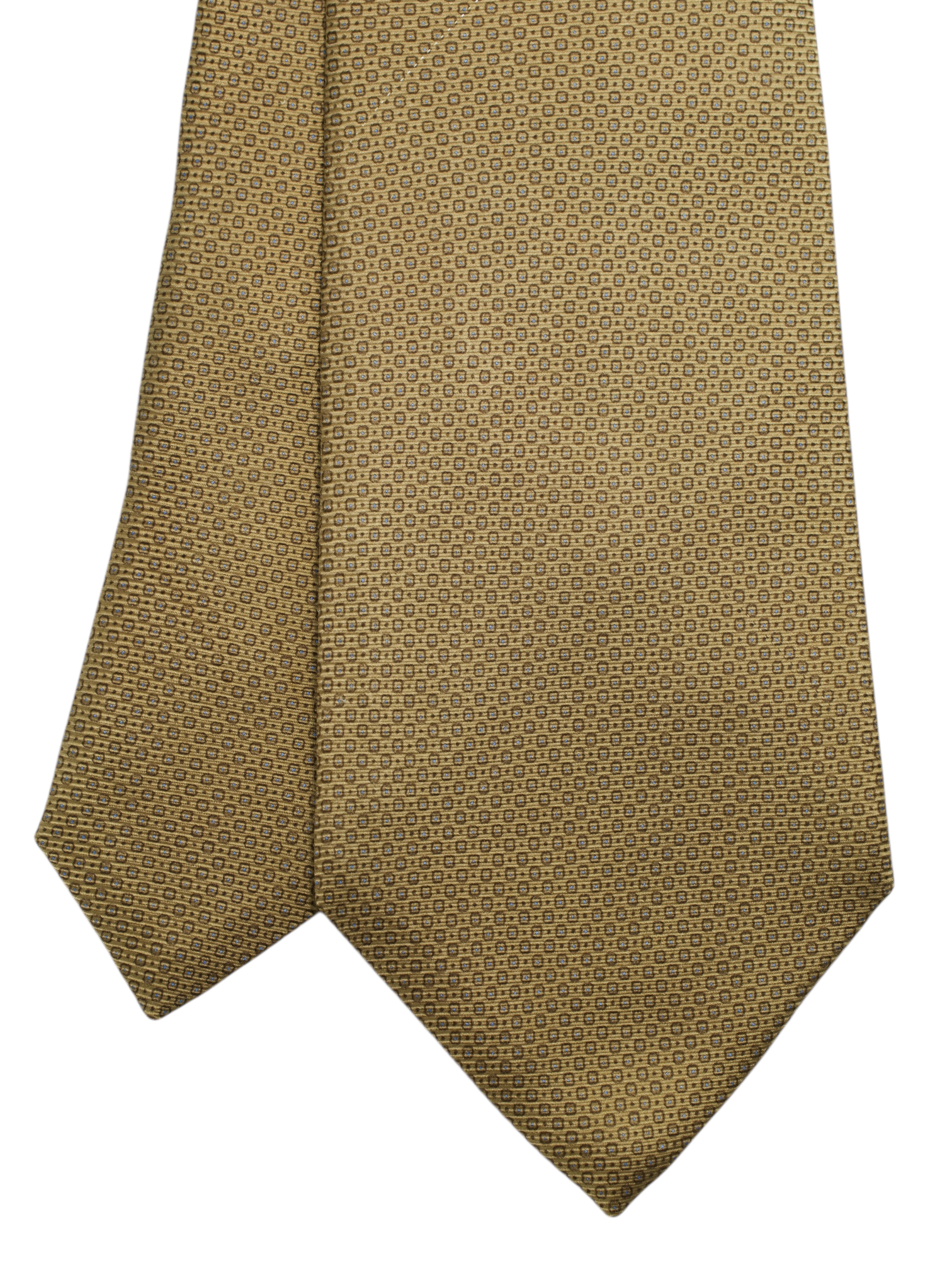 Luigi Borrelli 5-Fold Gold Silk Micro-Pattern Tie