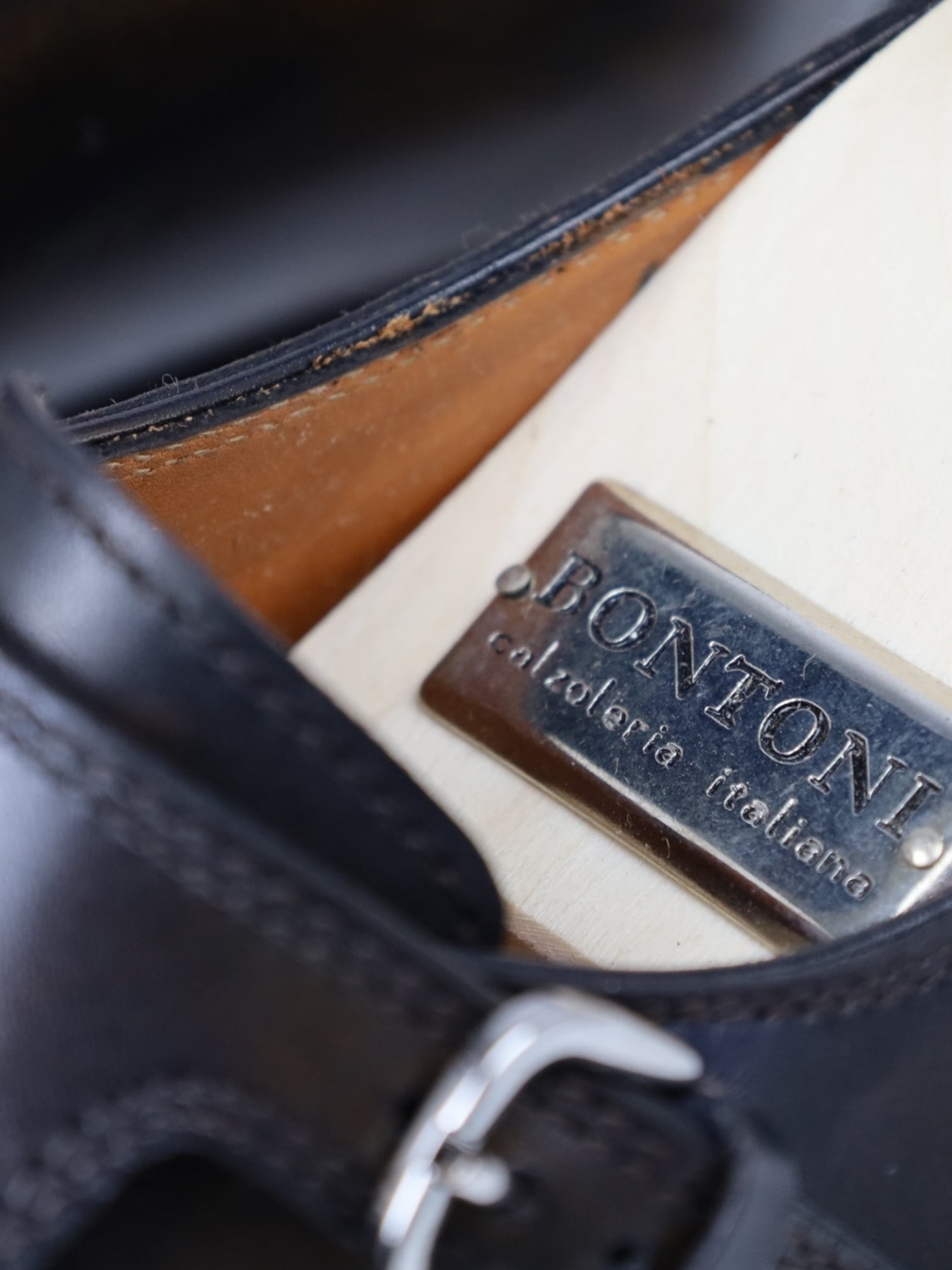 Bontoni Dark Brown Double Monk + Crocodile Belt