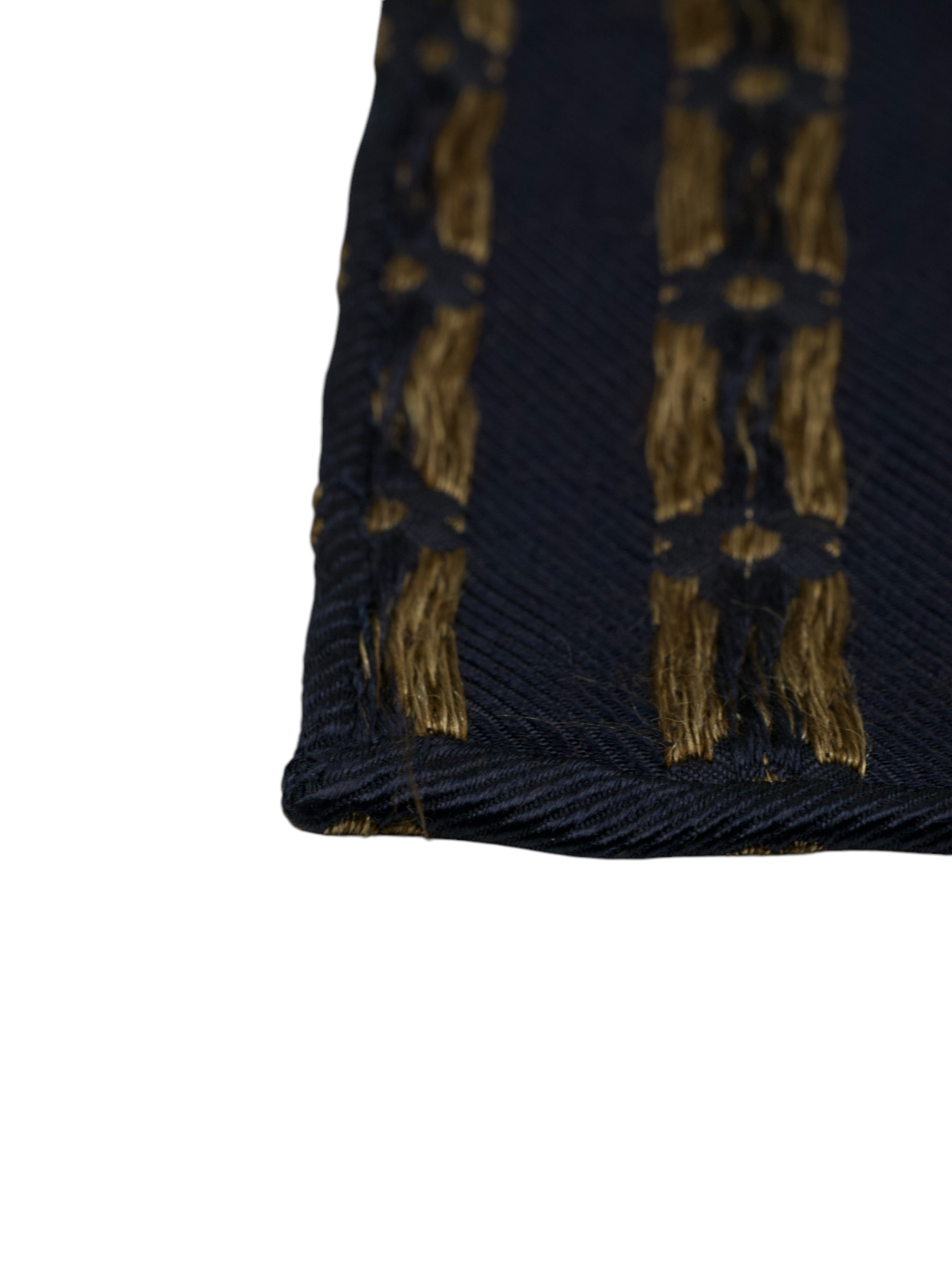 Kiton 5-Fold Dark Brown & Bronze Handrolled Silk Floral Pattern Tie