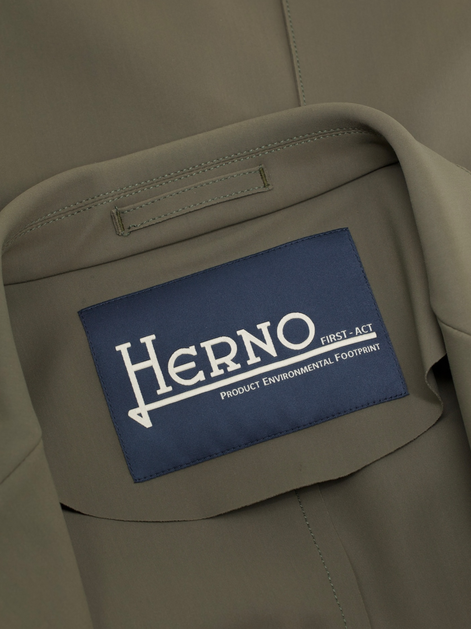 Herno Olive Green Stretch-Scuba Comfort Jacket