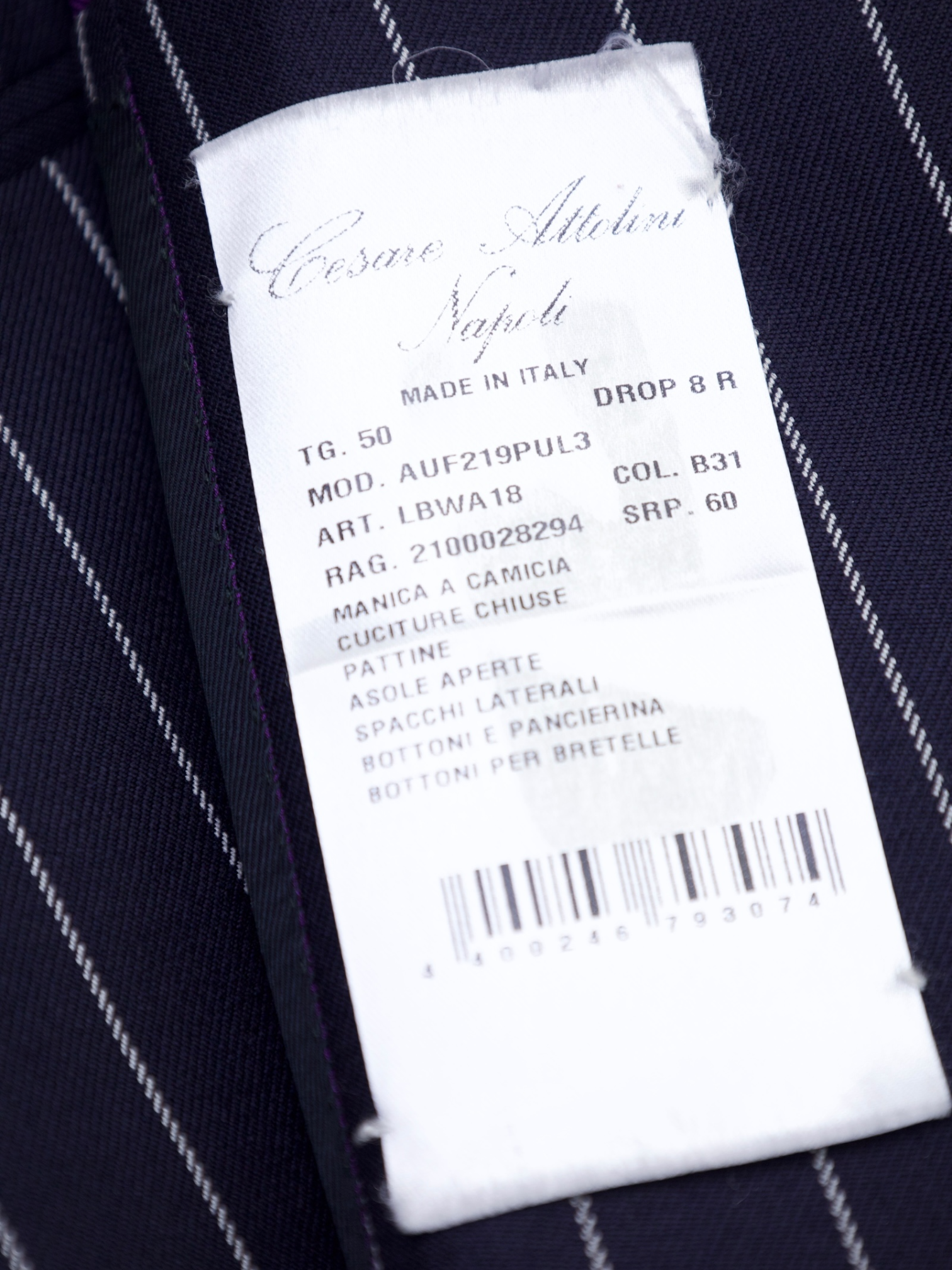 Cesare Attolini Blue Chalk Stripe Suit