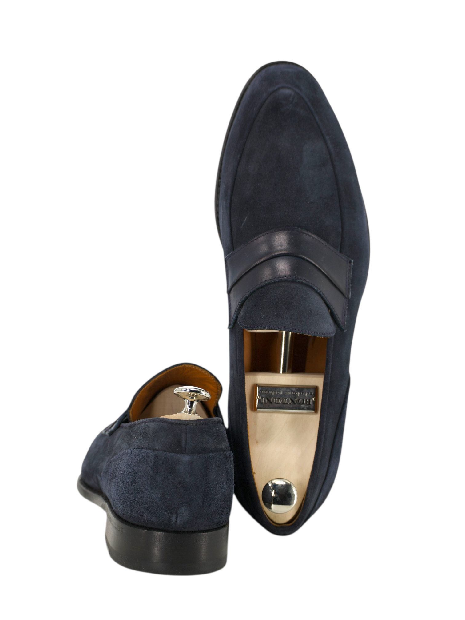 Bontoni Navy Suède Principe Rivolta Loafer