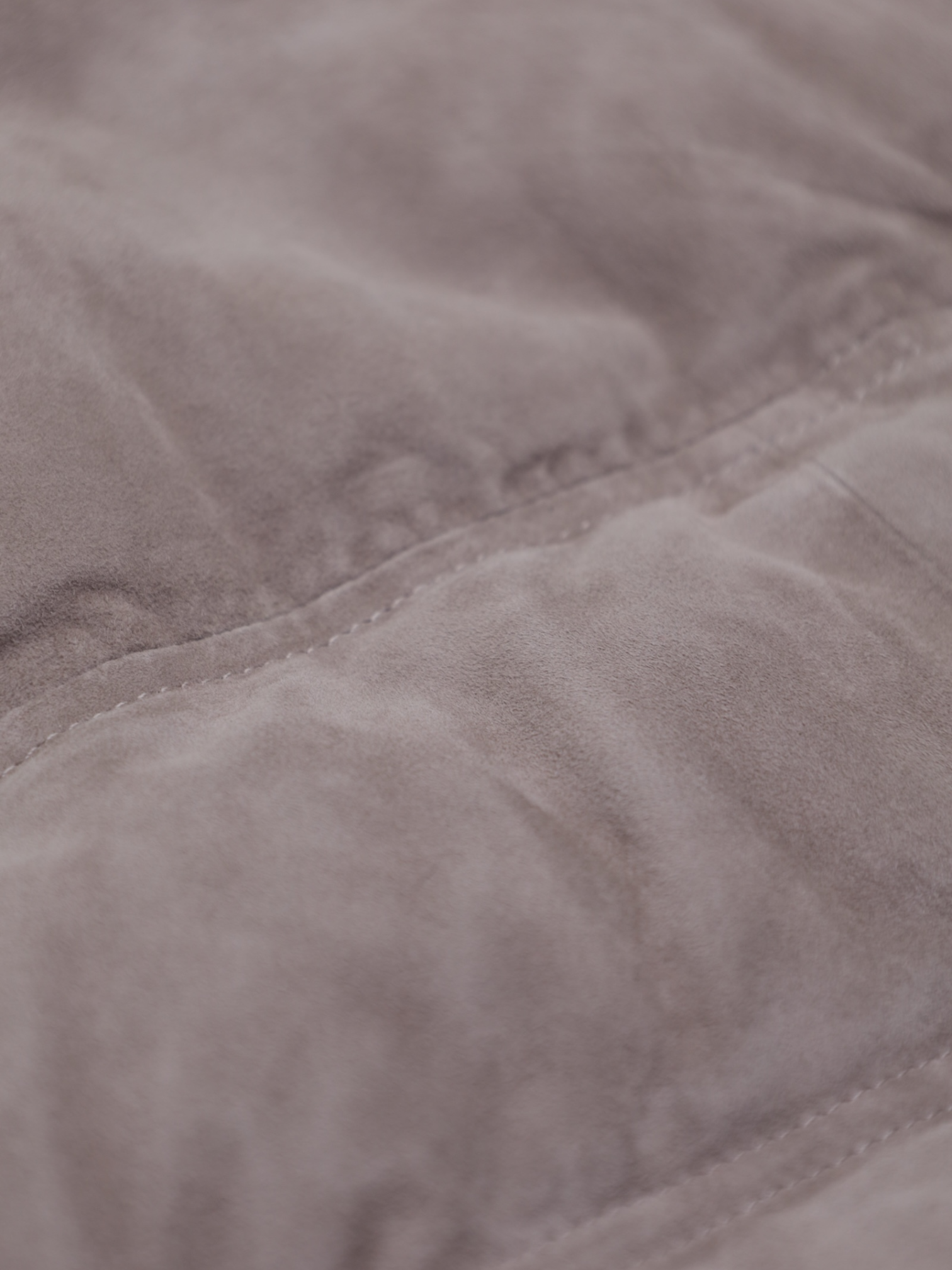 Mandelli Taupe Goat Suede Down-Padded Vest