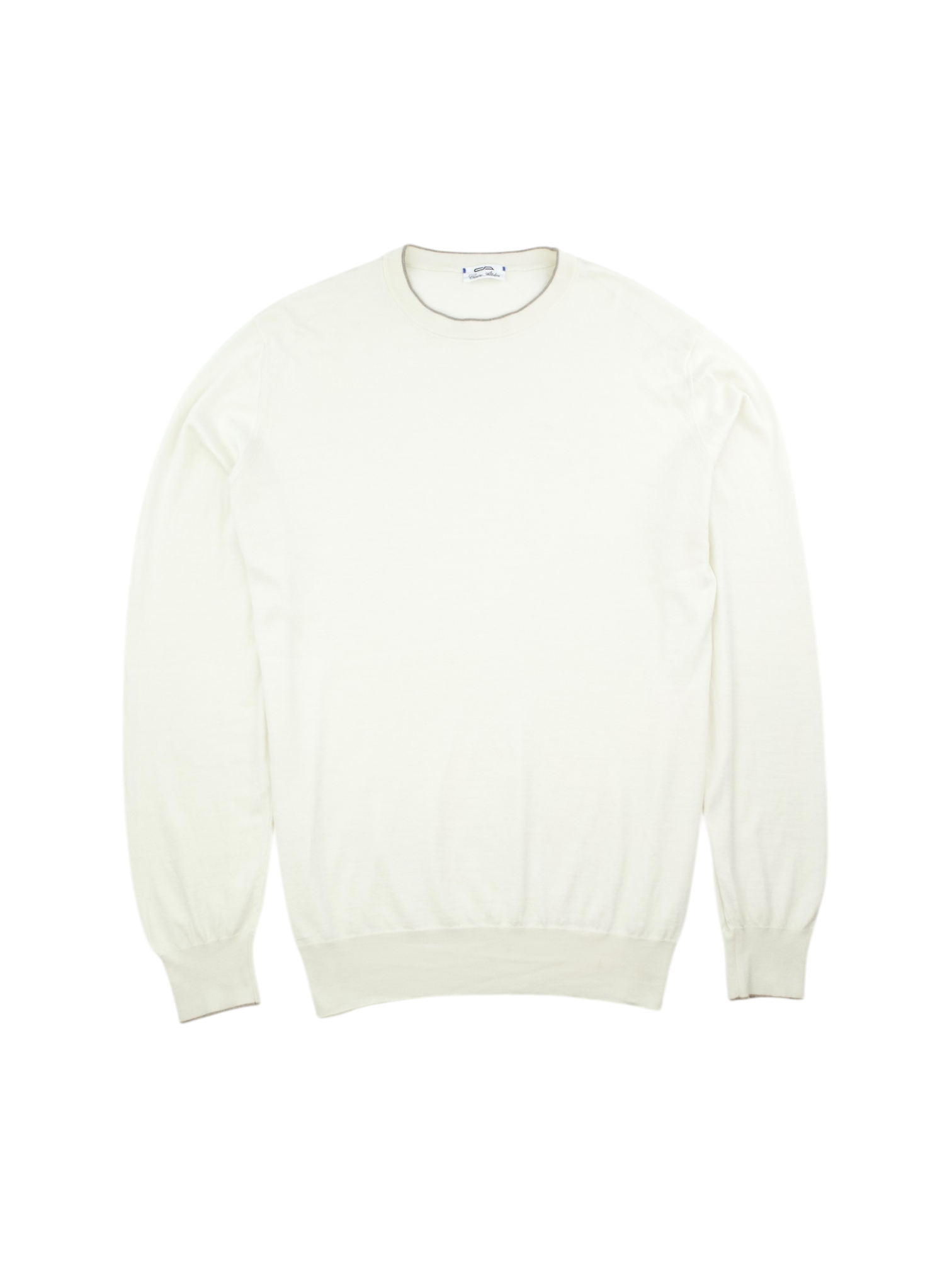 Cesare Attolini Offwhite Cashmere & Silk Roundneck