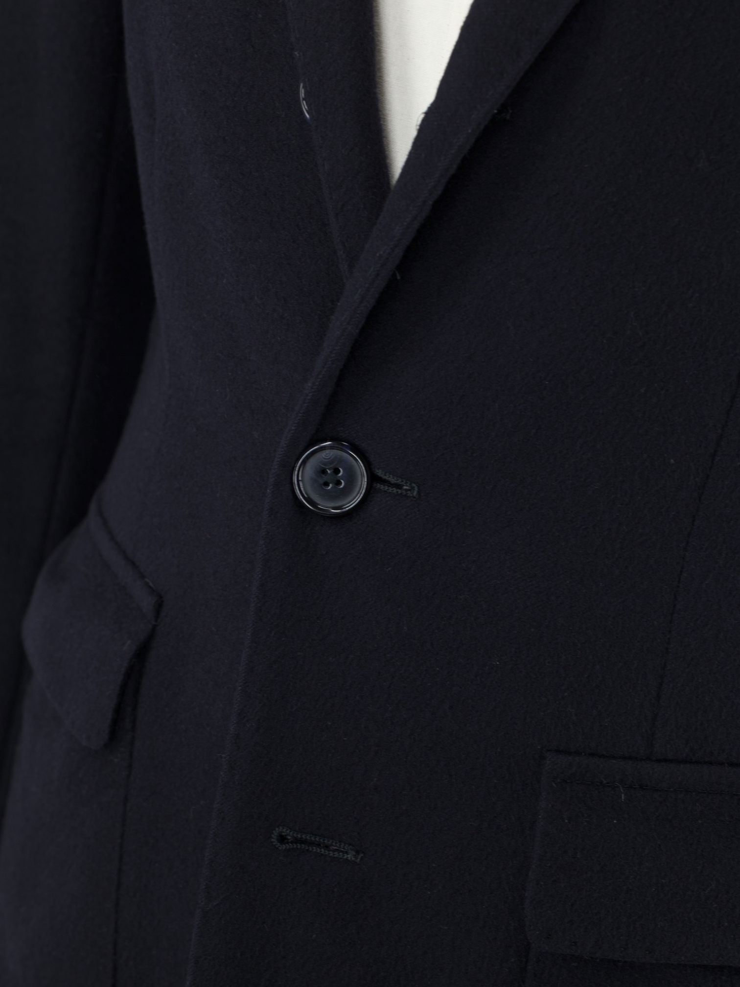 Corneliani Navy Brushed-Wool Classic Overcoat