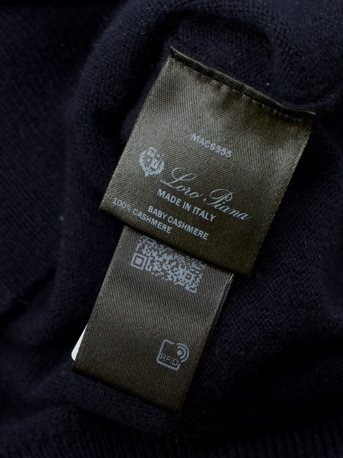 Loro Piana Navy Baby-Cashmere Half-Zip Sweater