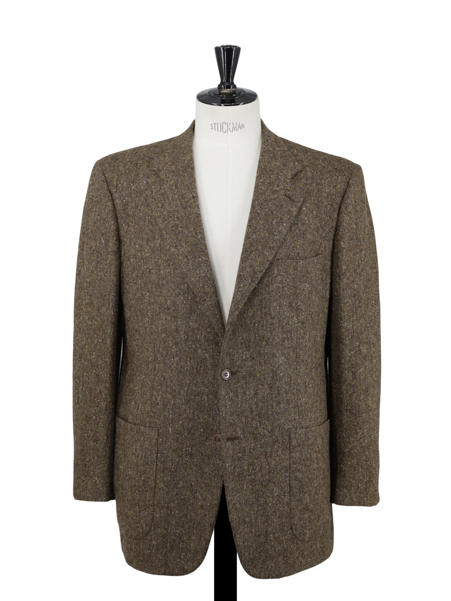 Isaia Brown Pure-Wool Speckled Donegal Country-Side Jacket