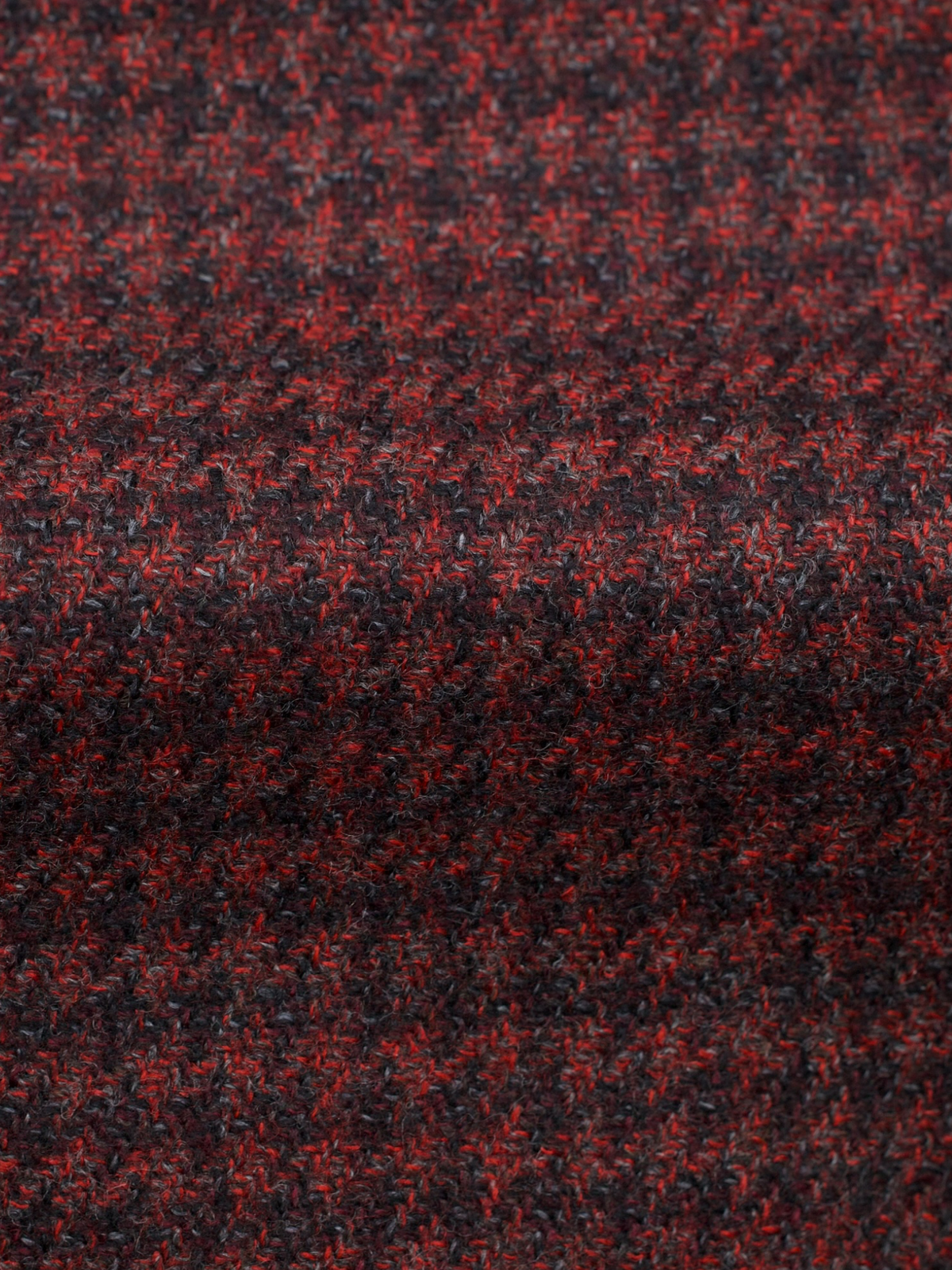 Sartorio Burgundy Softly-Brushed Wool Pied de Poule Jacket