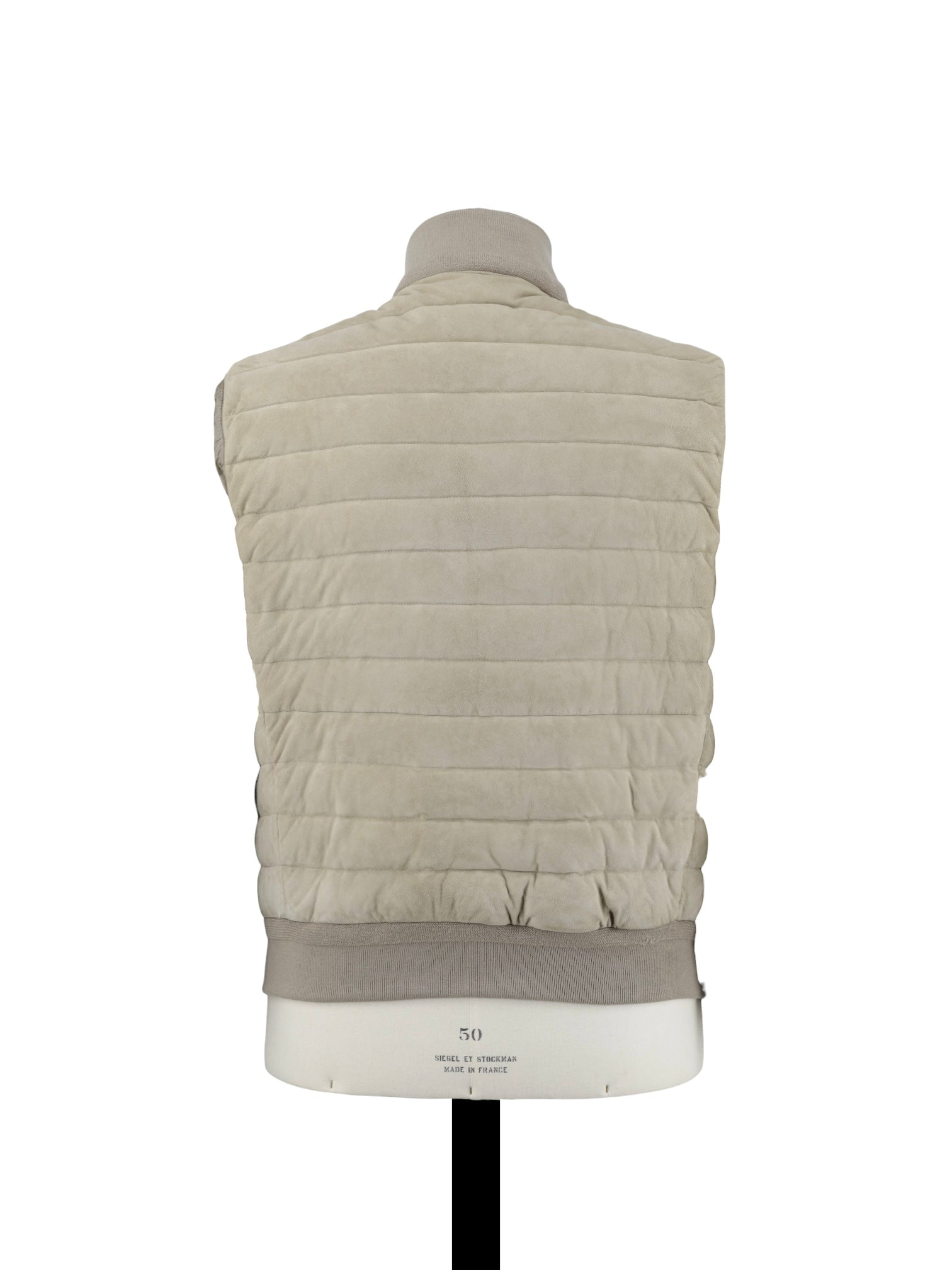 Ralph Lauren Purple Label Light Brown Goat-Suede Padded Vest