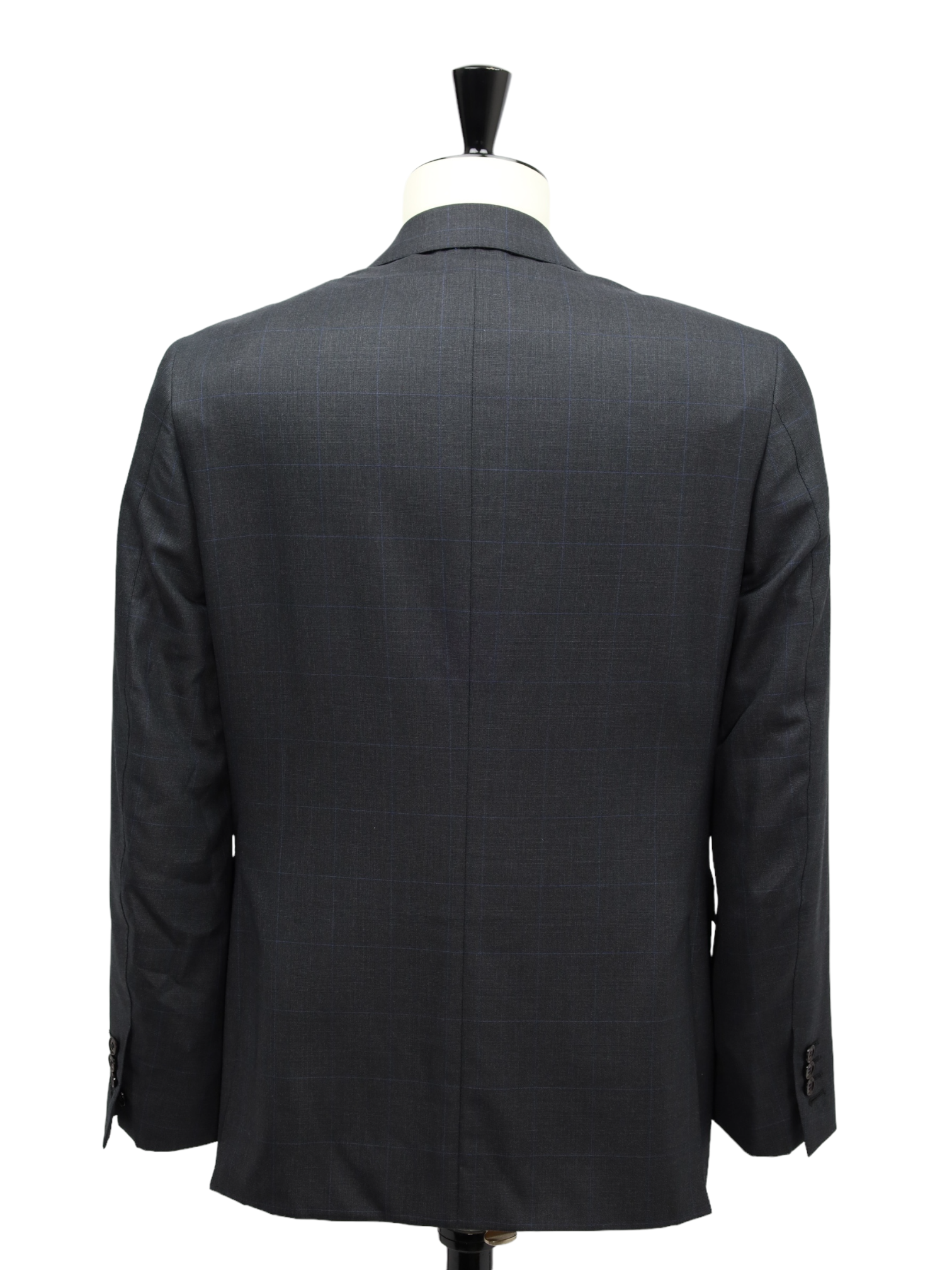 Canali Grey Super 160's Windowpane Suit + Extra Trousers